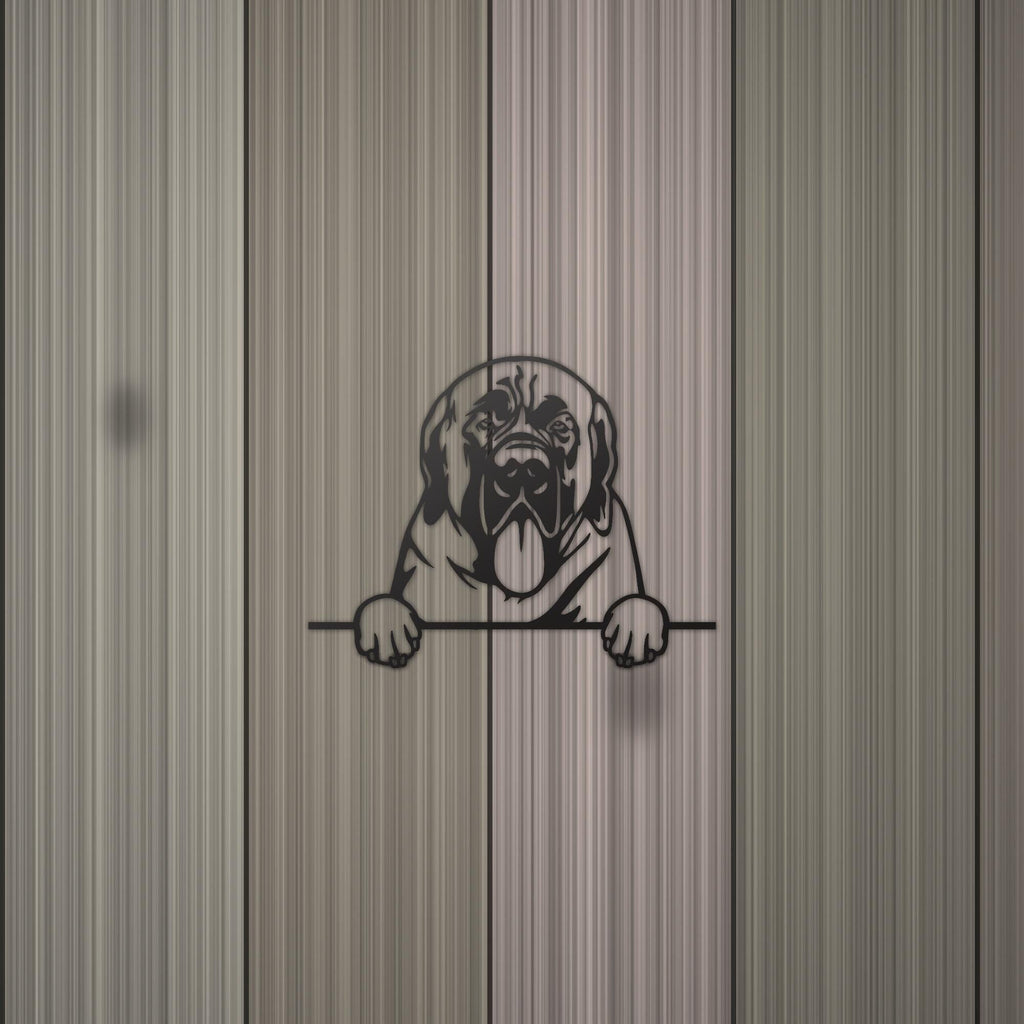 Mastiff Dog Lover Gift Metal Dog Sign — detail view