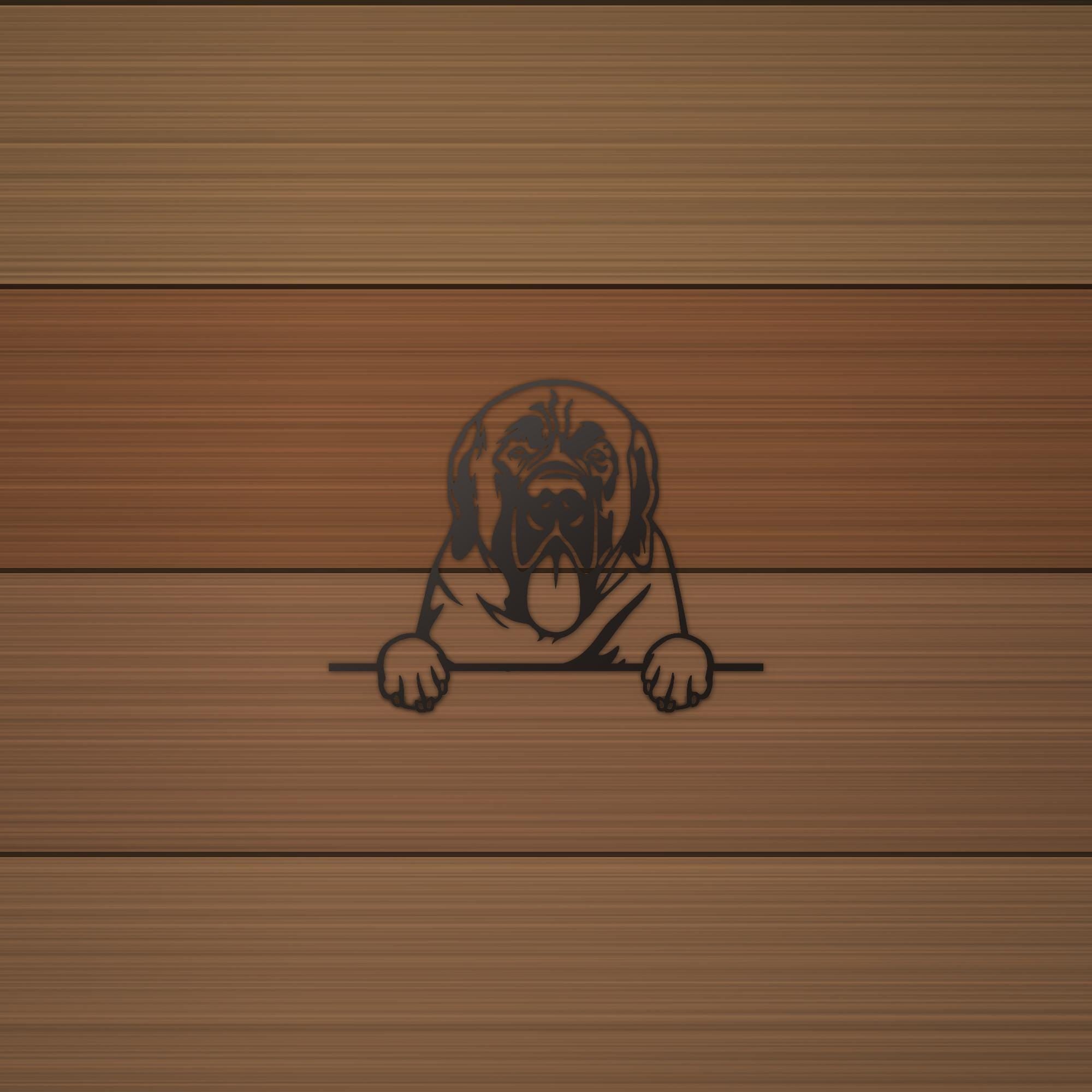 Mastiff Dog Lover Gift Metal Dog Sign — alternate angle