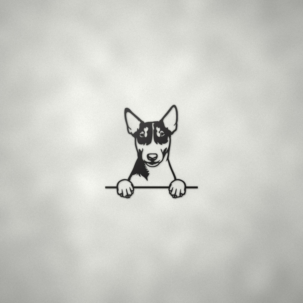 Miniature Bull Terrier Dog Lover Gift Metal Dog Sign — alternate angle