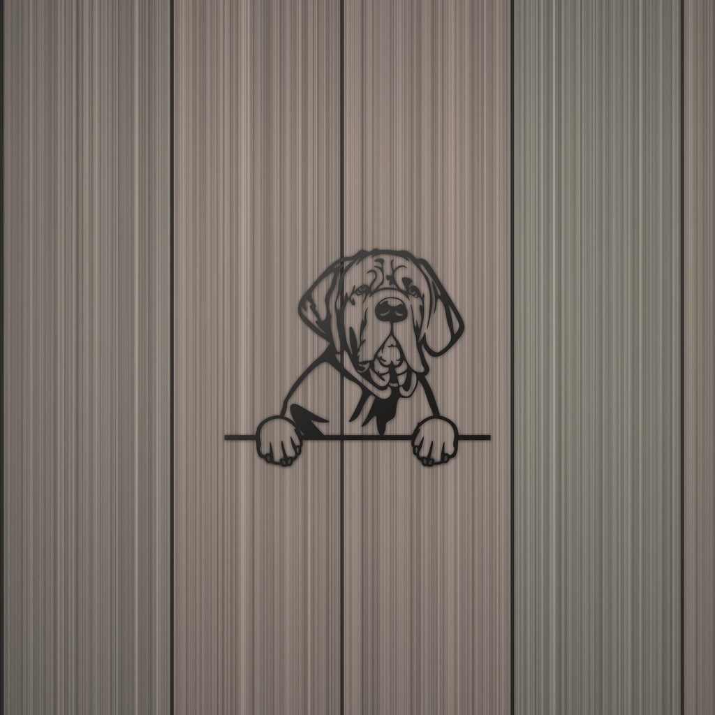 Neapolitan Mastiff Dog Lover Gift Metal Dog Sign — detail view