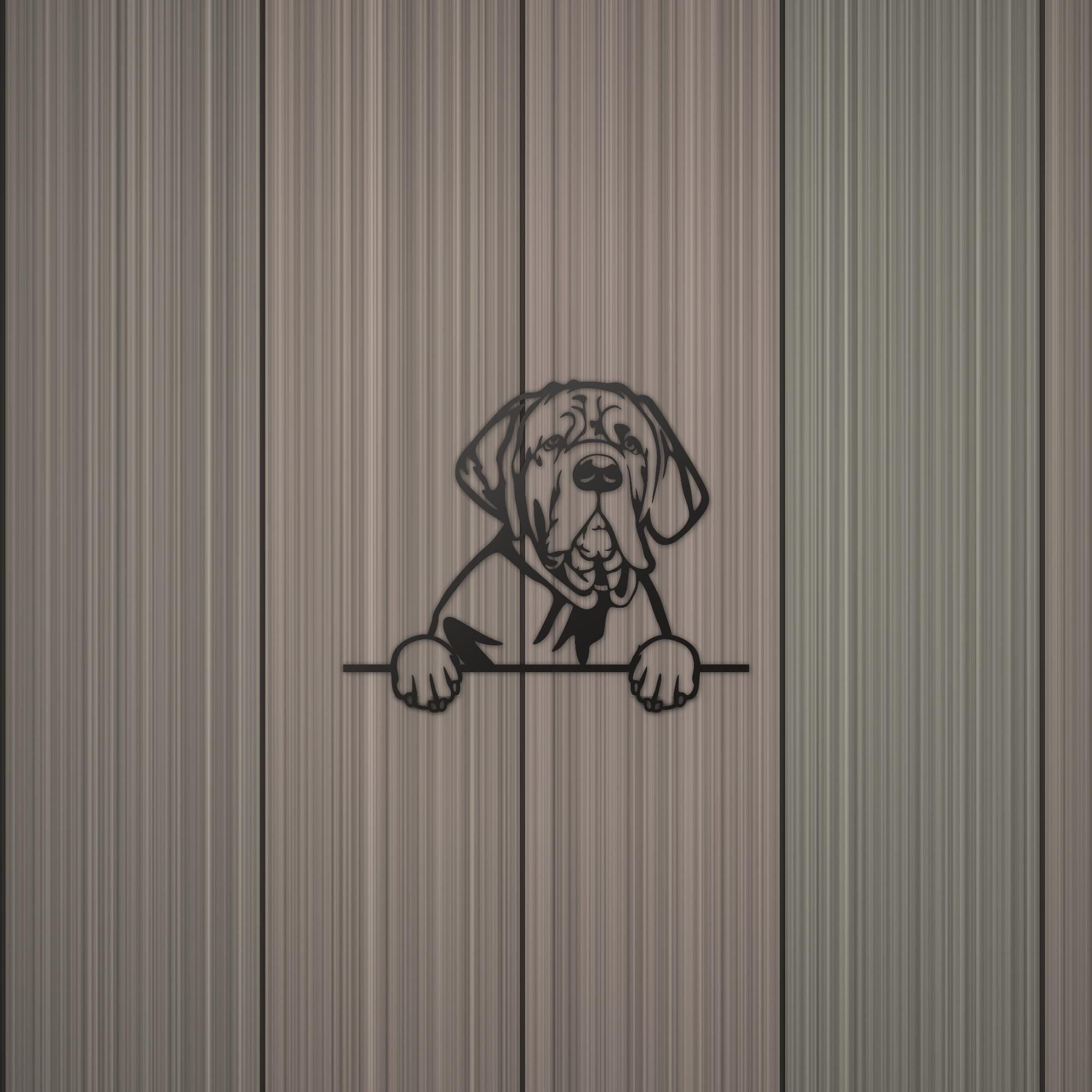Neapolitan Mastiff Dog Lover Gift Metal Dog Sign — detail view