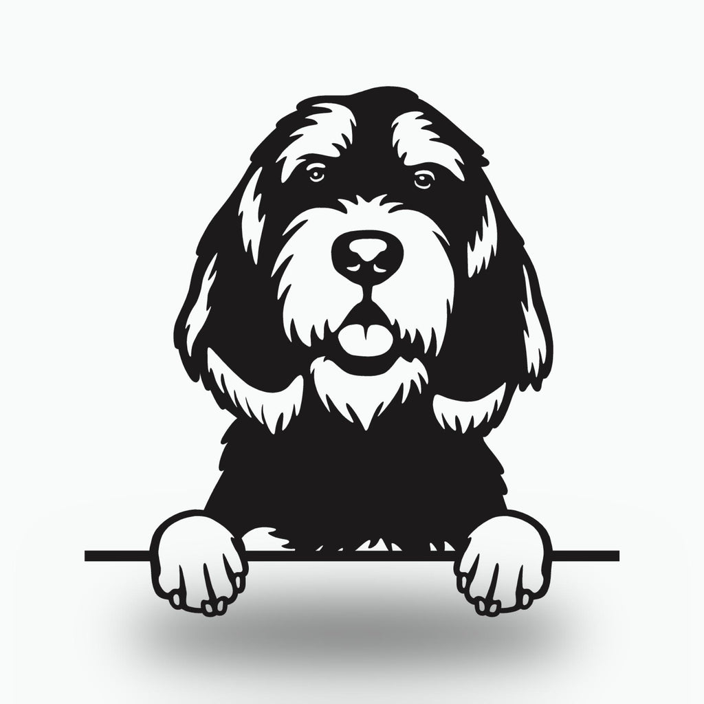 Otterhound Dog Lover Gift Metal Dog Sign — front view on white background