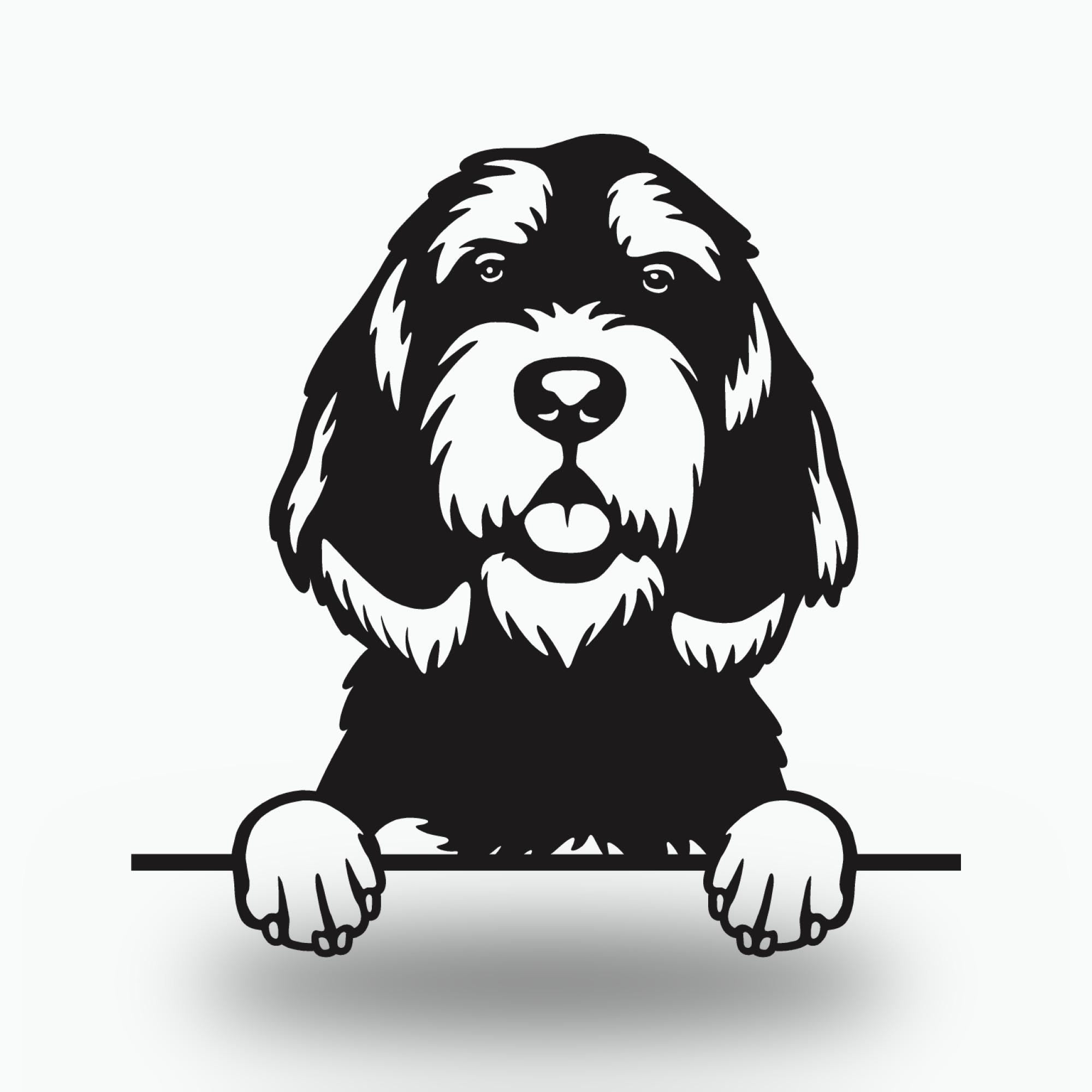 Otterhound Dog Lover Gift Metal Dog Sign — front view on white background