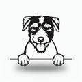 Parson Russell Terrier Dog Lover Gift Metal Dog Sign — front view on white background