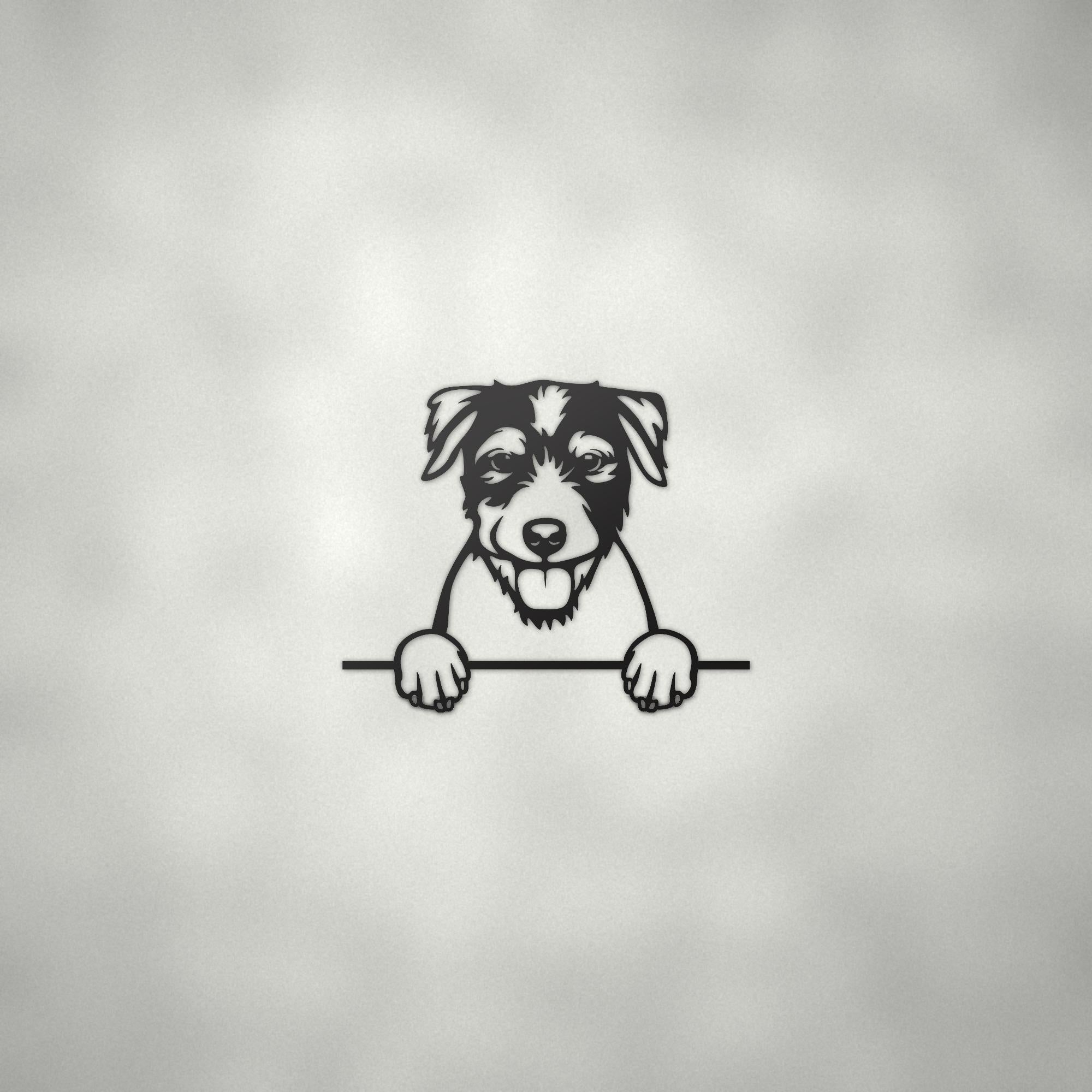 Parson Russell Terrier Dog Lover Gift Metal Dog Sign — alternate angle