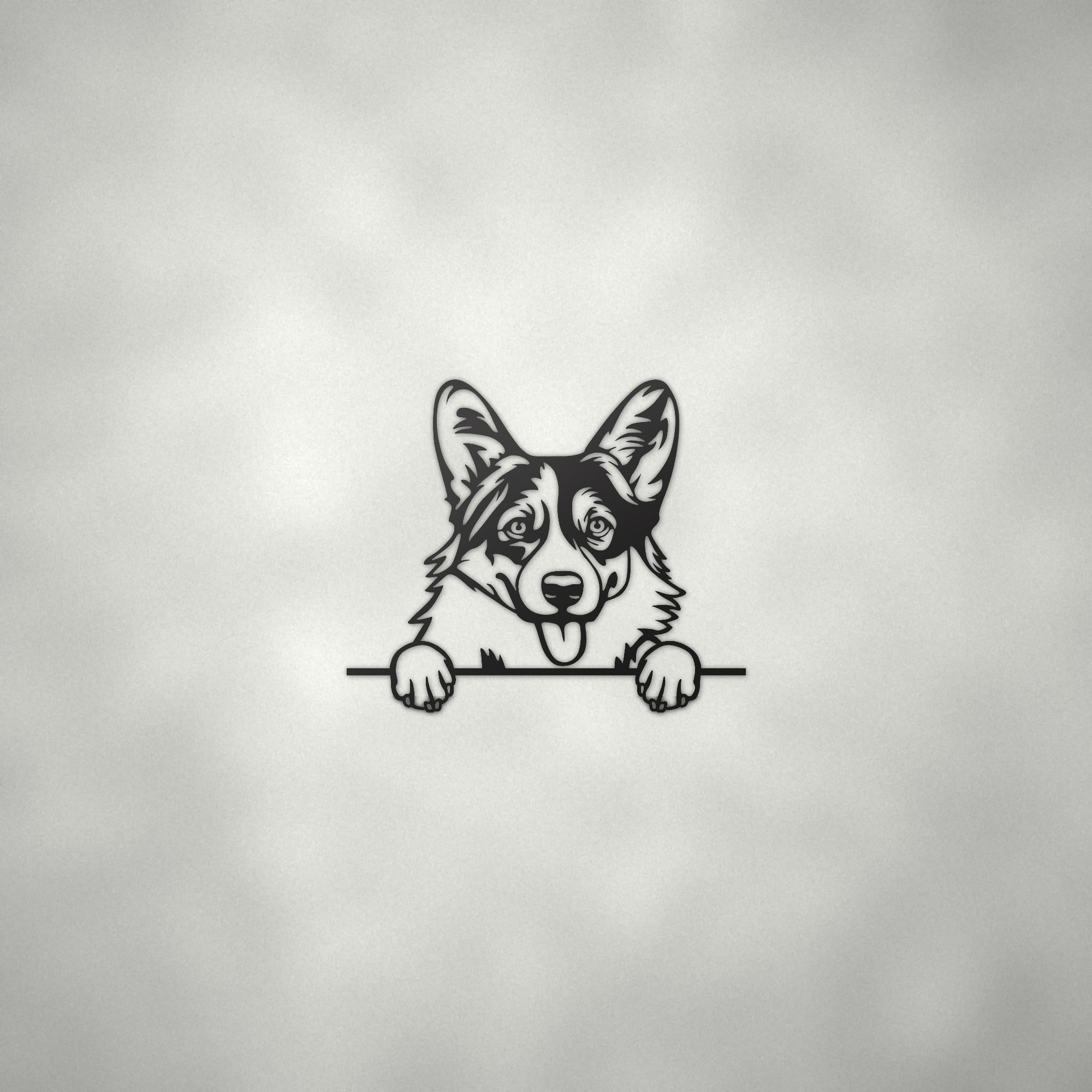 Pembroke Welsh Corgi Dog Lover Gift Metal Dog Sign — alternate angle