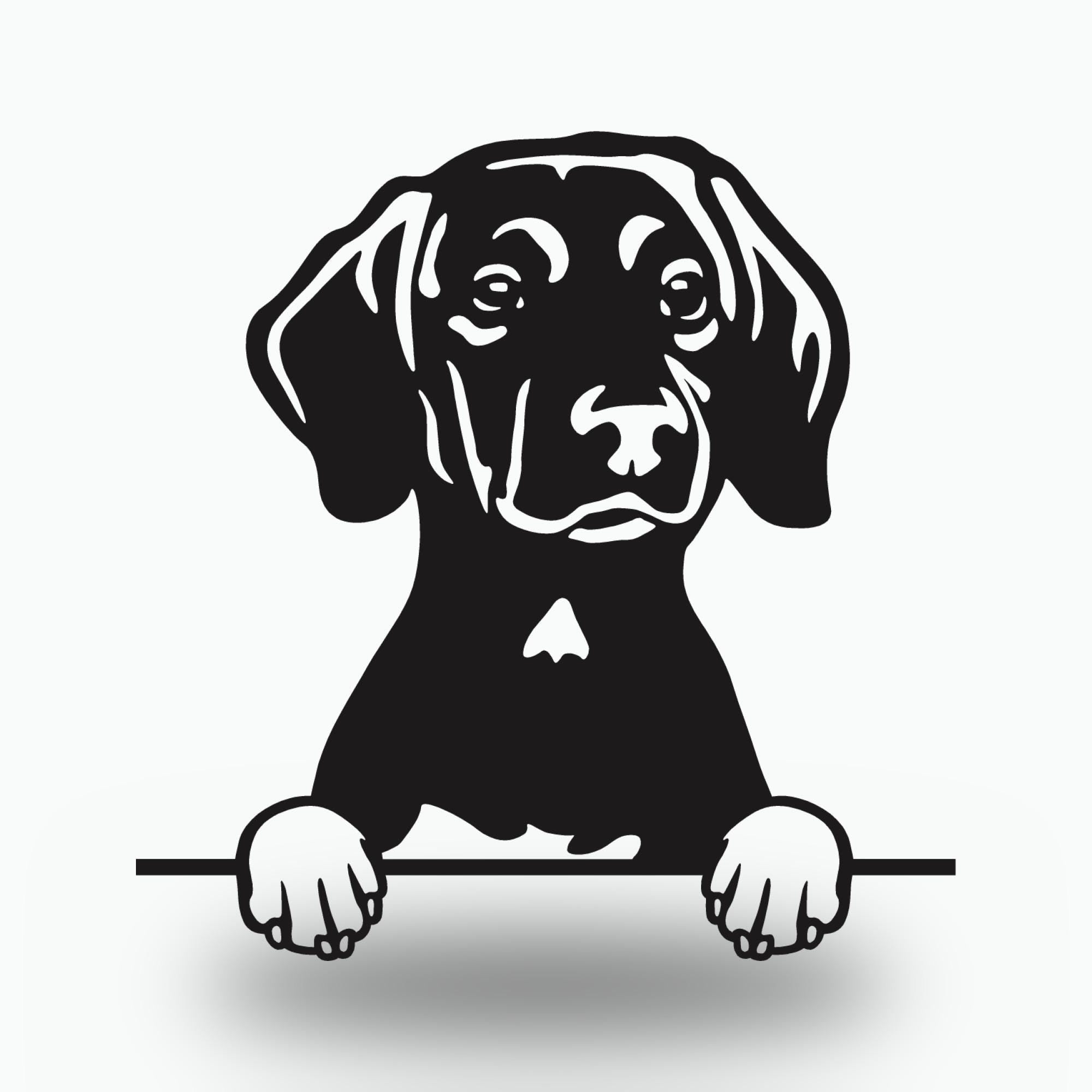 Plott Hound Dog Lover Gift Metal Dog Sign — front view on white background