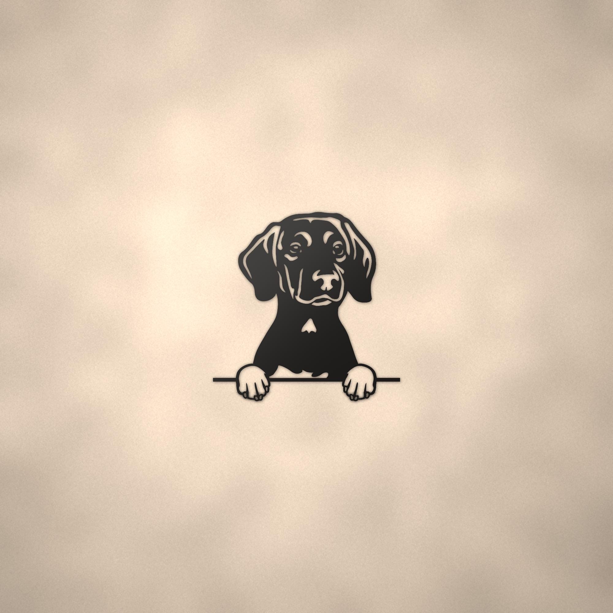 Plott Hound Dog Lover Gift Metal Dog Sign — lifestyle setting