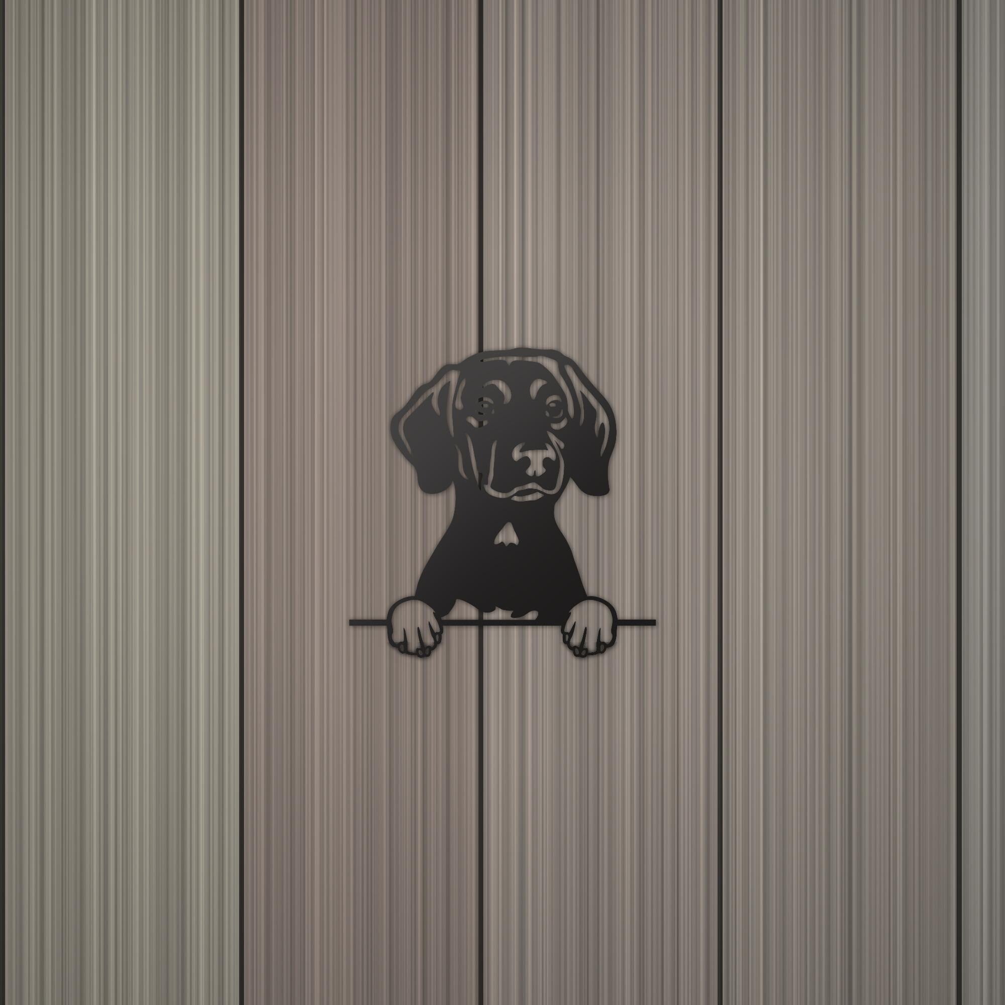 Plott Hound Dog Lover Gift Metal Dog Sign — detail view