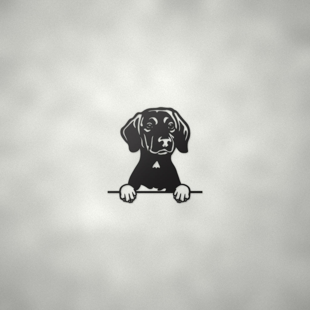 Plott Hound Dog Lover Gift Metal Dog Sign — alternate angle