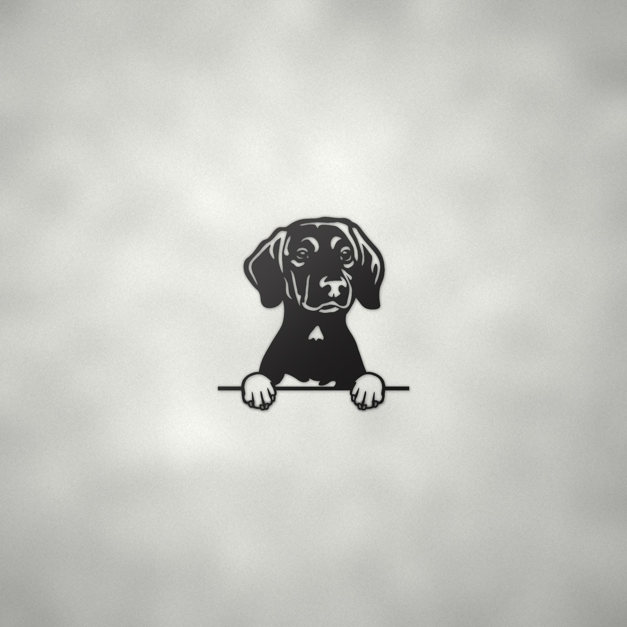 Plott Hound Dog Lover Gift Metal Dog Sign — alternate angle