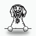 Pointer Dog Lover Gift Metal Dog Sign — front view on white background