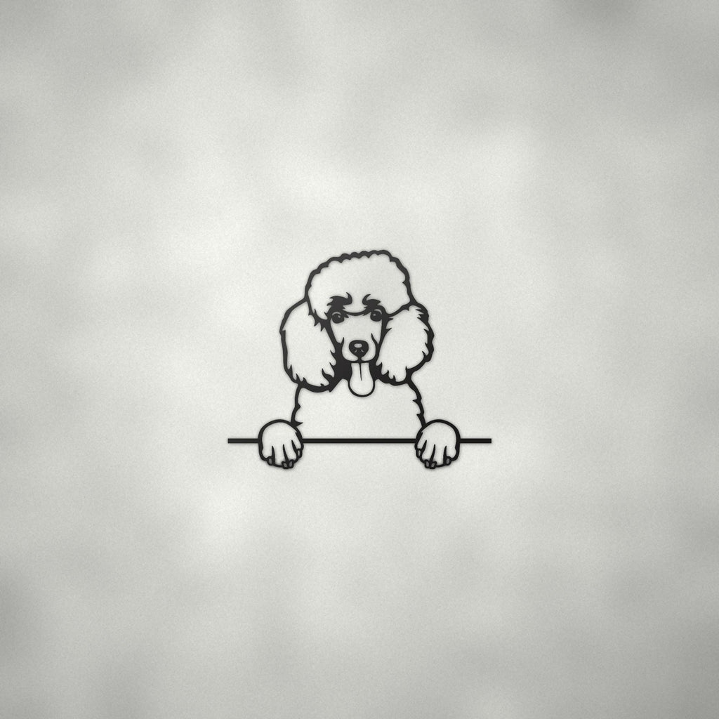 Poodle Dog Lover Gift Metal Dog Sign — alternate angle
