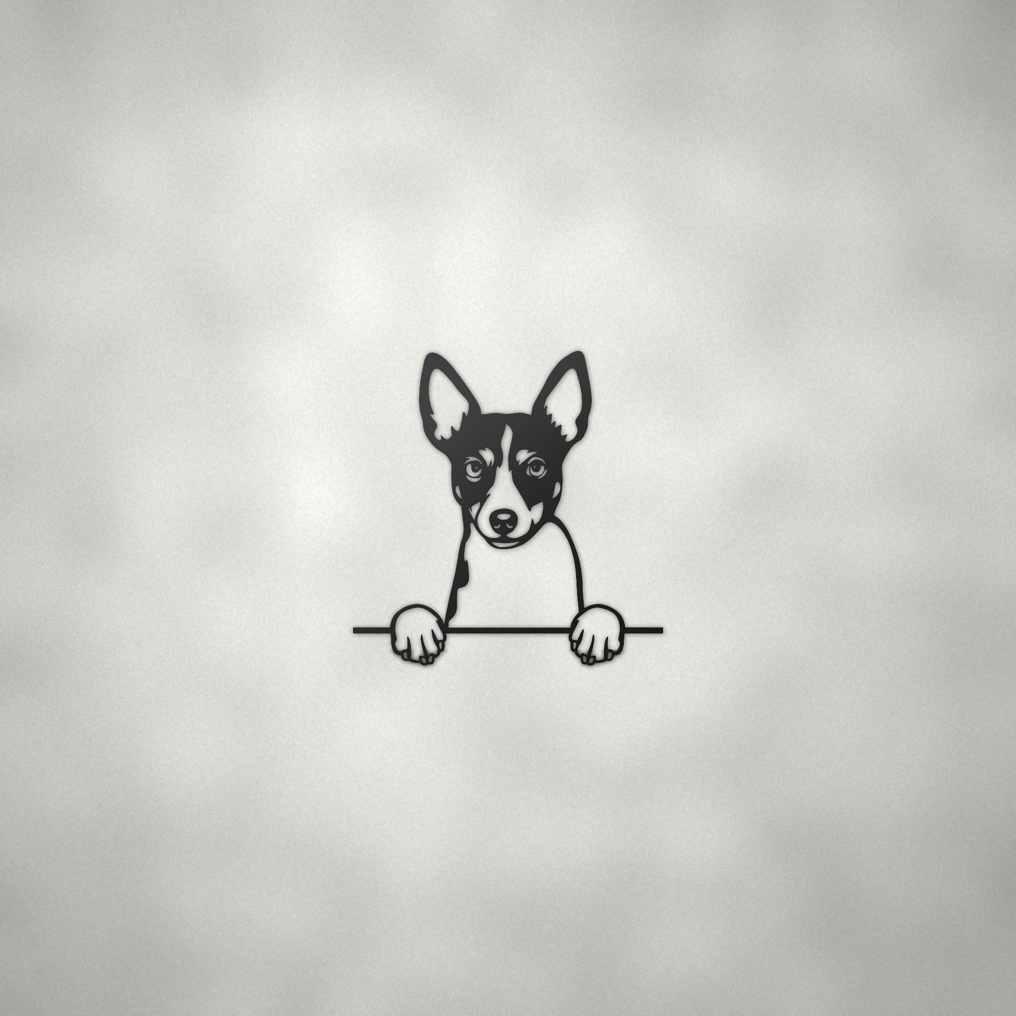 Rat Terrier Dog Lover Gift Metal Dog Sign — alternate angle