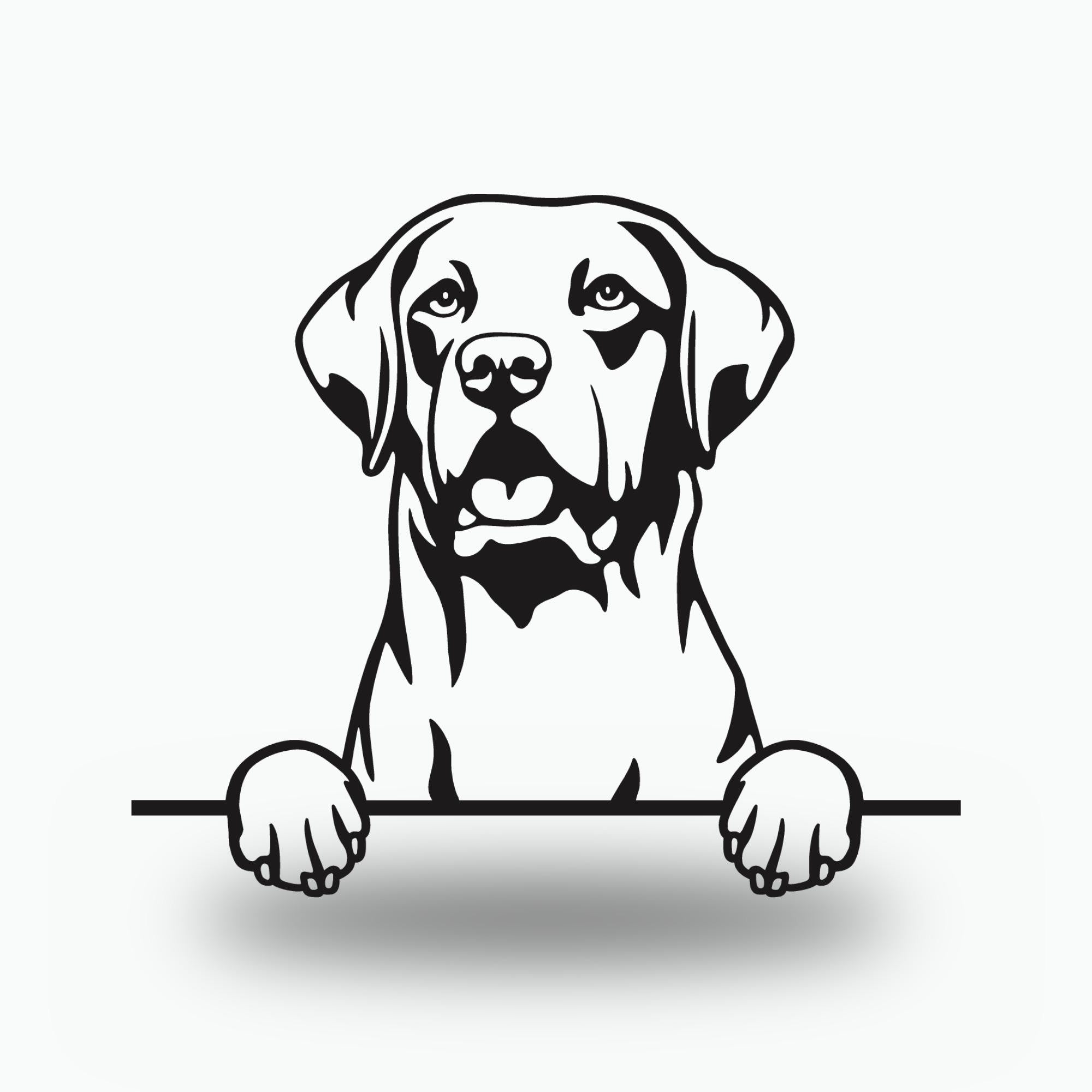 Chesapeake Bay Retriever Dog Lover Gift Metal Dog Sign — front view on white background