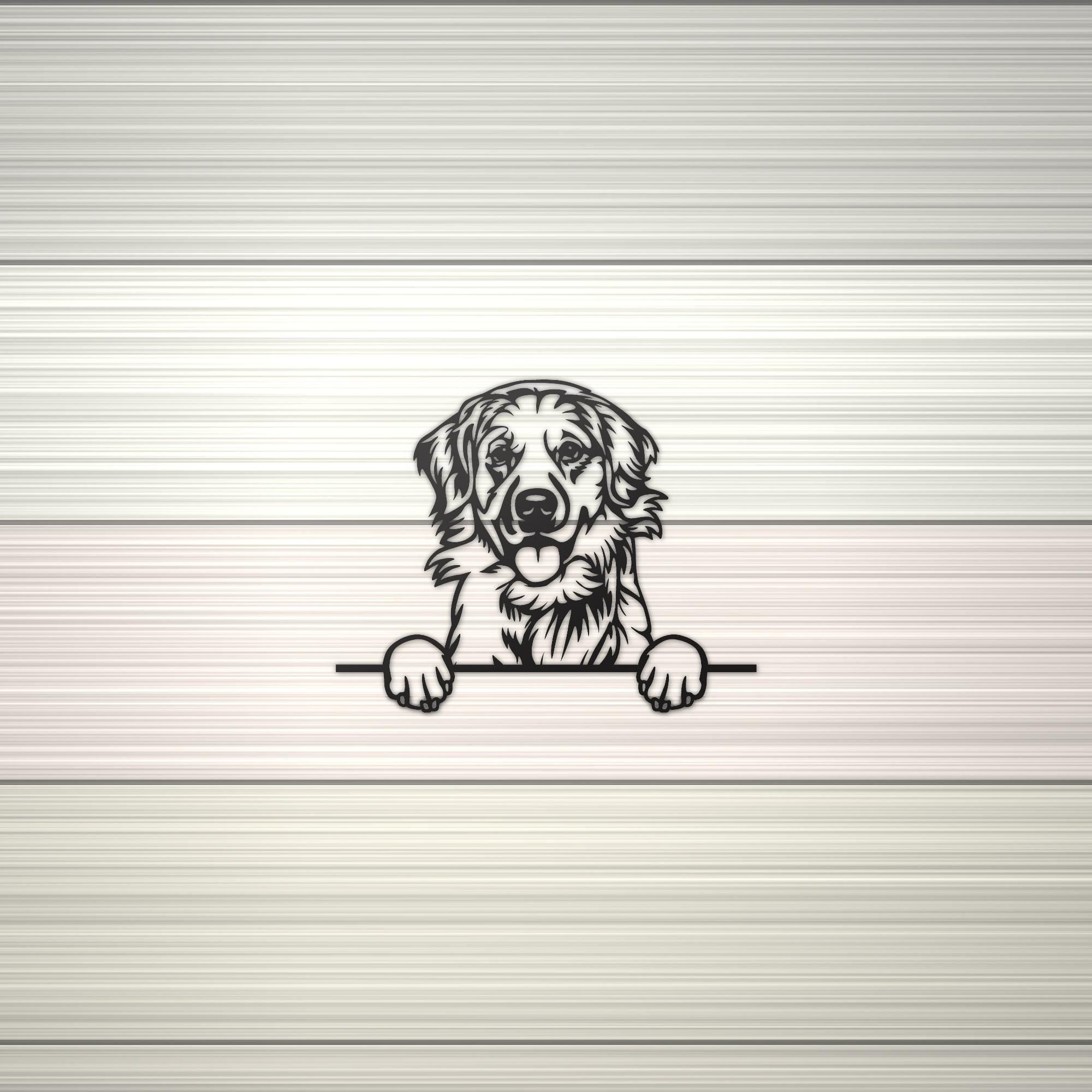 Labrador Retriever - Alternate Art Dog Lover  Metal Dog Sign — shown on a rustic wall