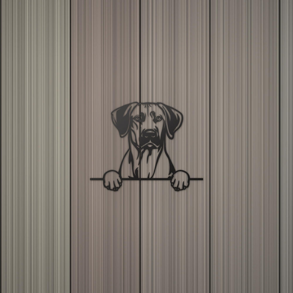 Rhodesian Ridgeback Dog Lover Gift Metal Dog Sign — detail view