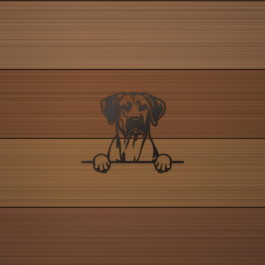 Rhodesian Ridgeback Dog Lover Gift Metal Dog Sign — alternate angle