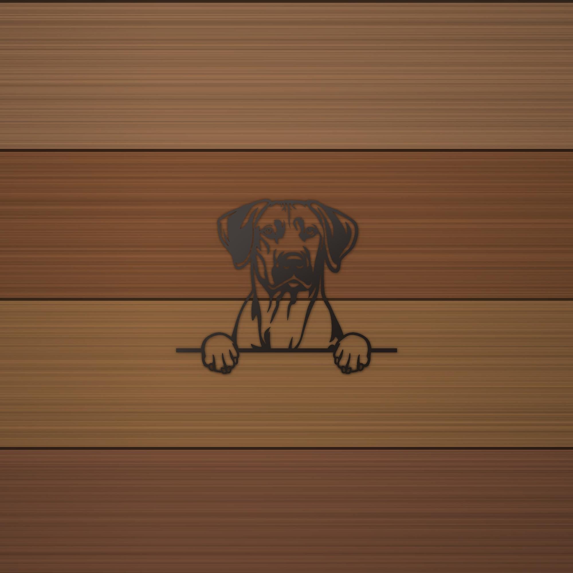 Rhodesian Ridgeback Dog Lover Gift Metal Dog Sign — alternate angle