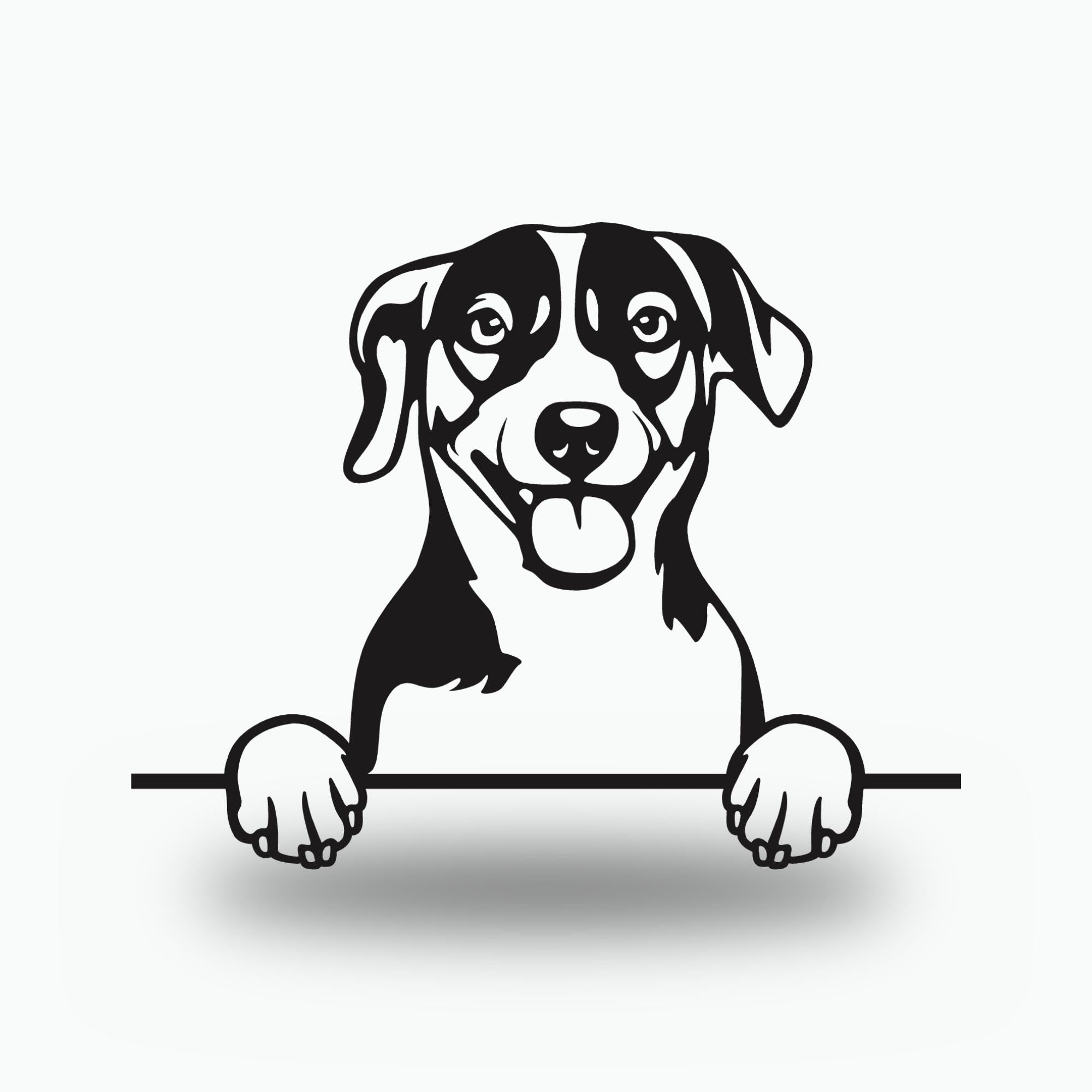 Russell Terrier Dog Lover Gift Metal Dog Sign — front view on white background