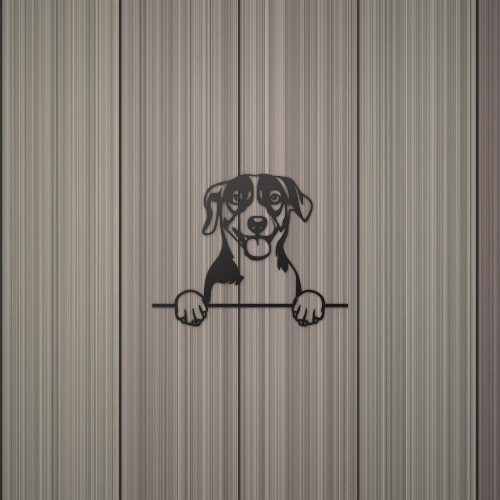 Russell Terrier Dog Lover Gift Metal Dog Sign — detail view