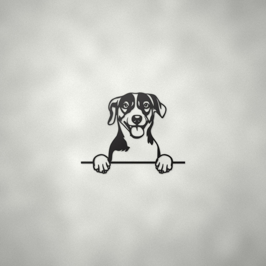 Russell Terrier Dog Lover Gift Metal Dog Sign — alternate angle