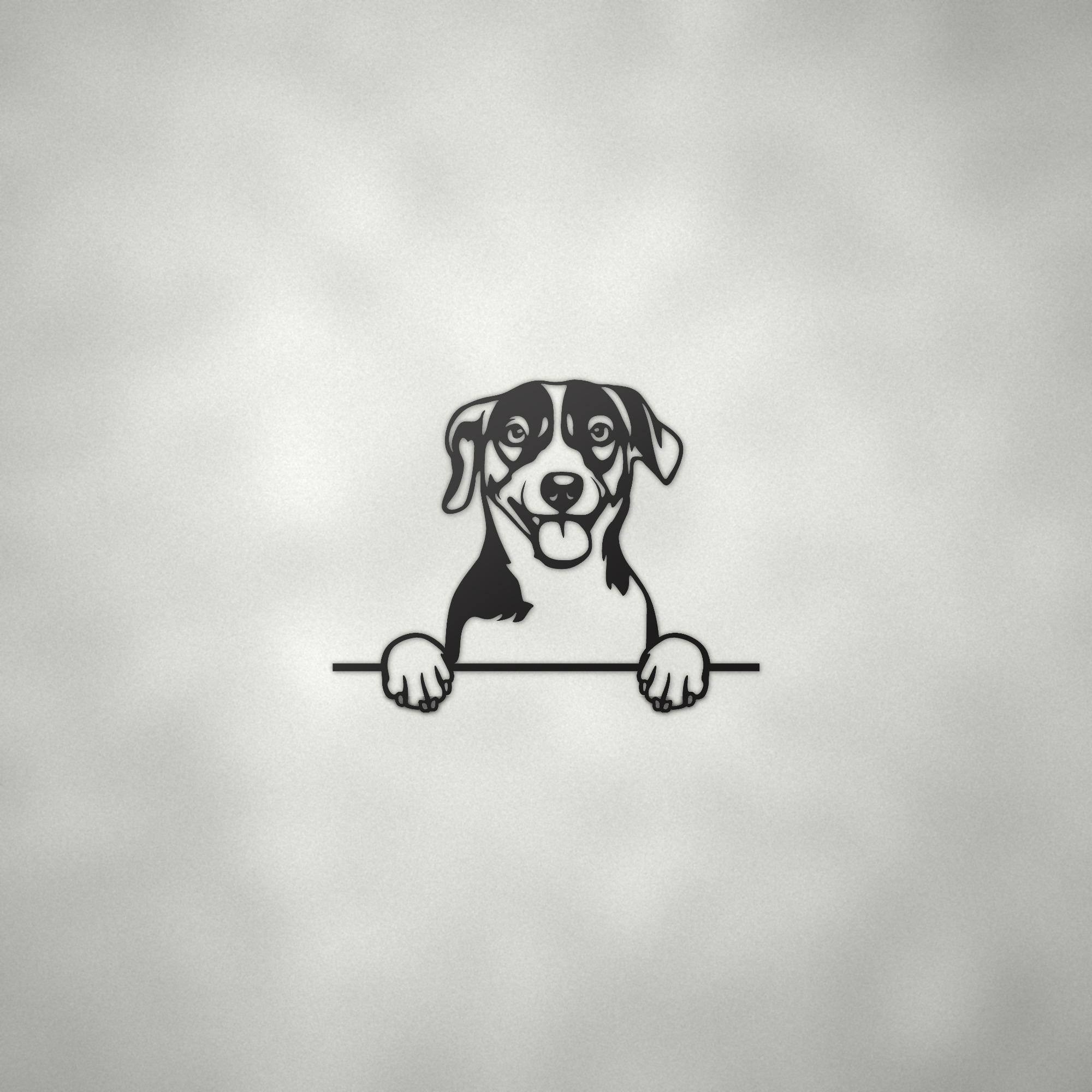 Russell Terrier Dog Lover Gift Metal Dog Sign — alternate angle