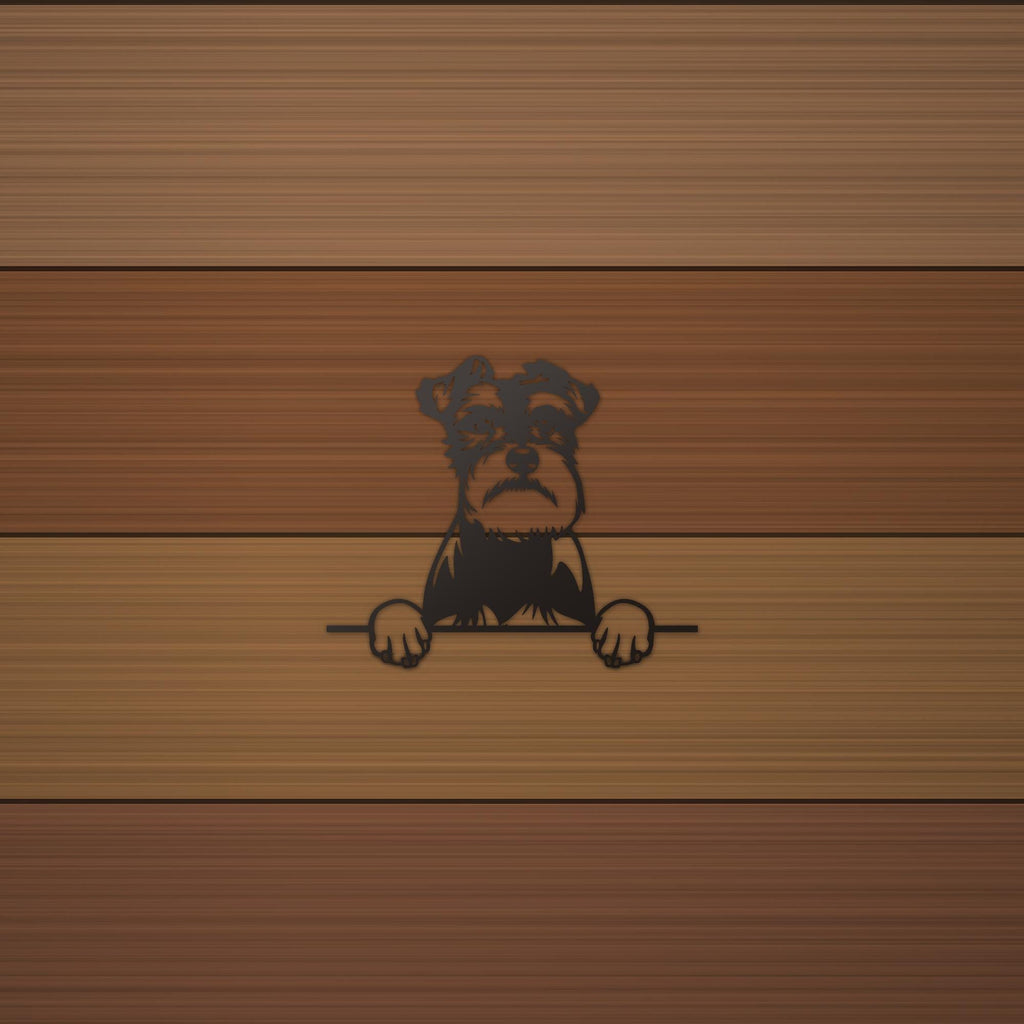 Schnauzer Dog Lover Gift Metal Dog Sign — alternate angle