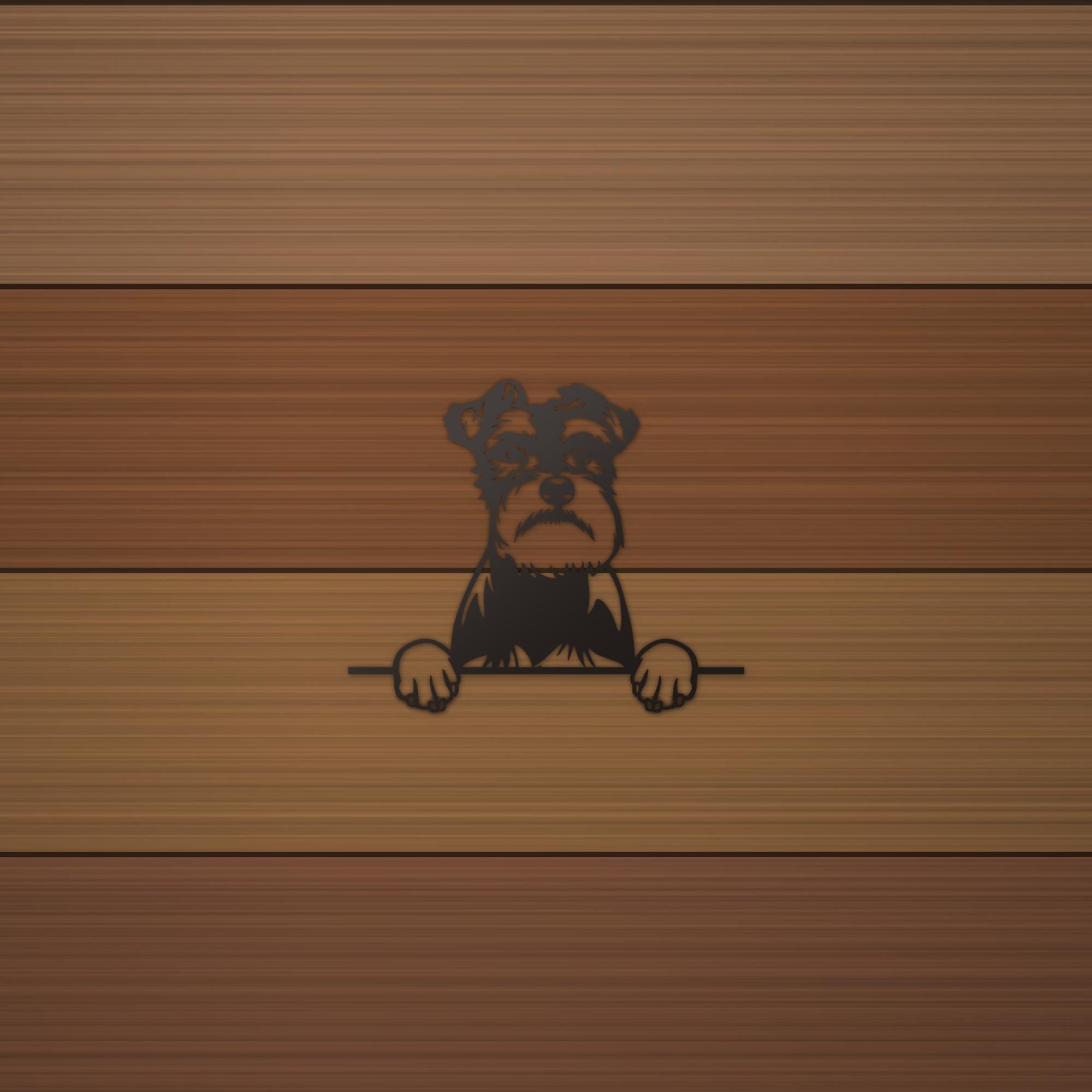 Schnauzer Dog Lover Gift Metal Dog Sign — alternate angle