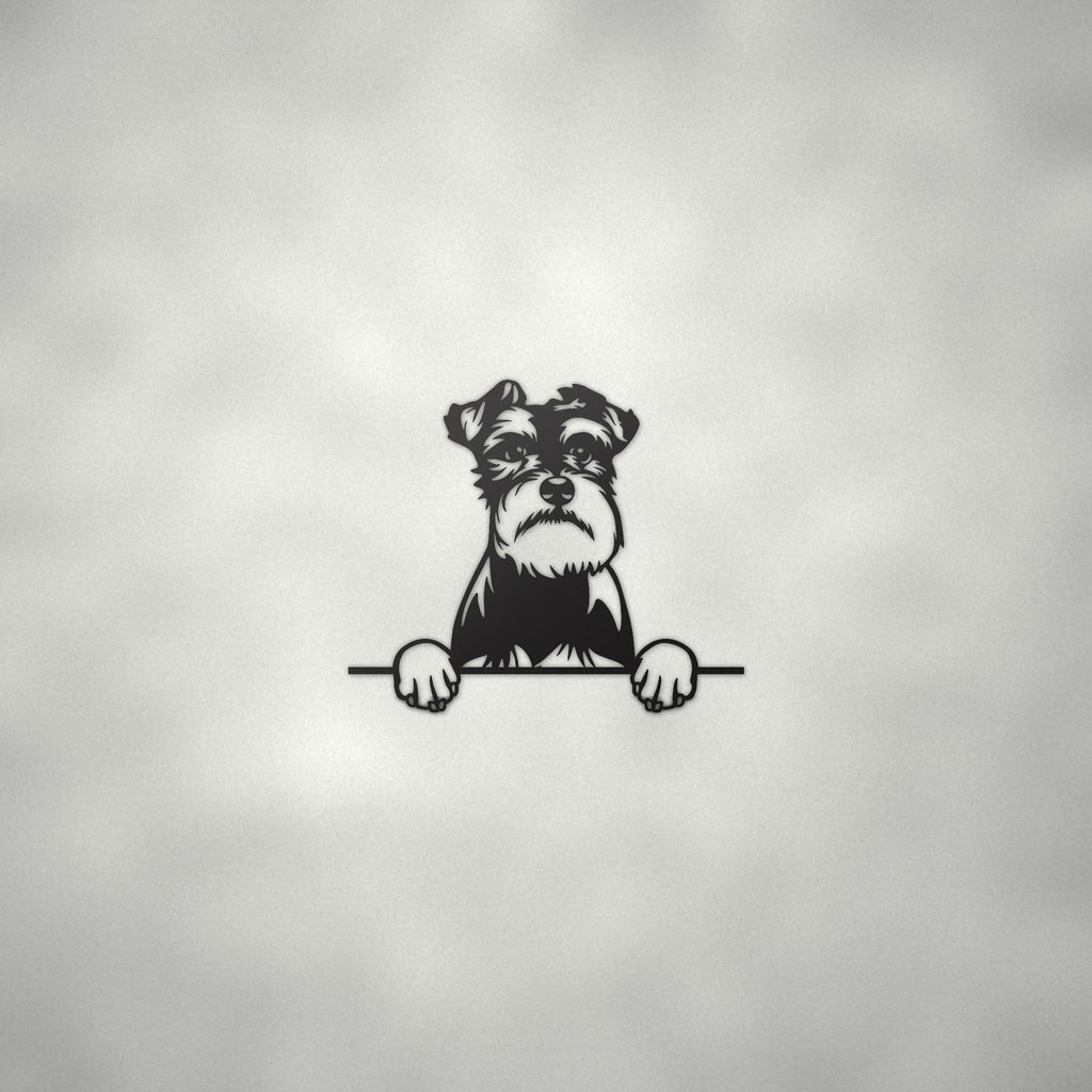 Schnauzer Dog Lover Gift Metal Dog Sign — alternate angle