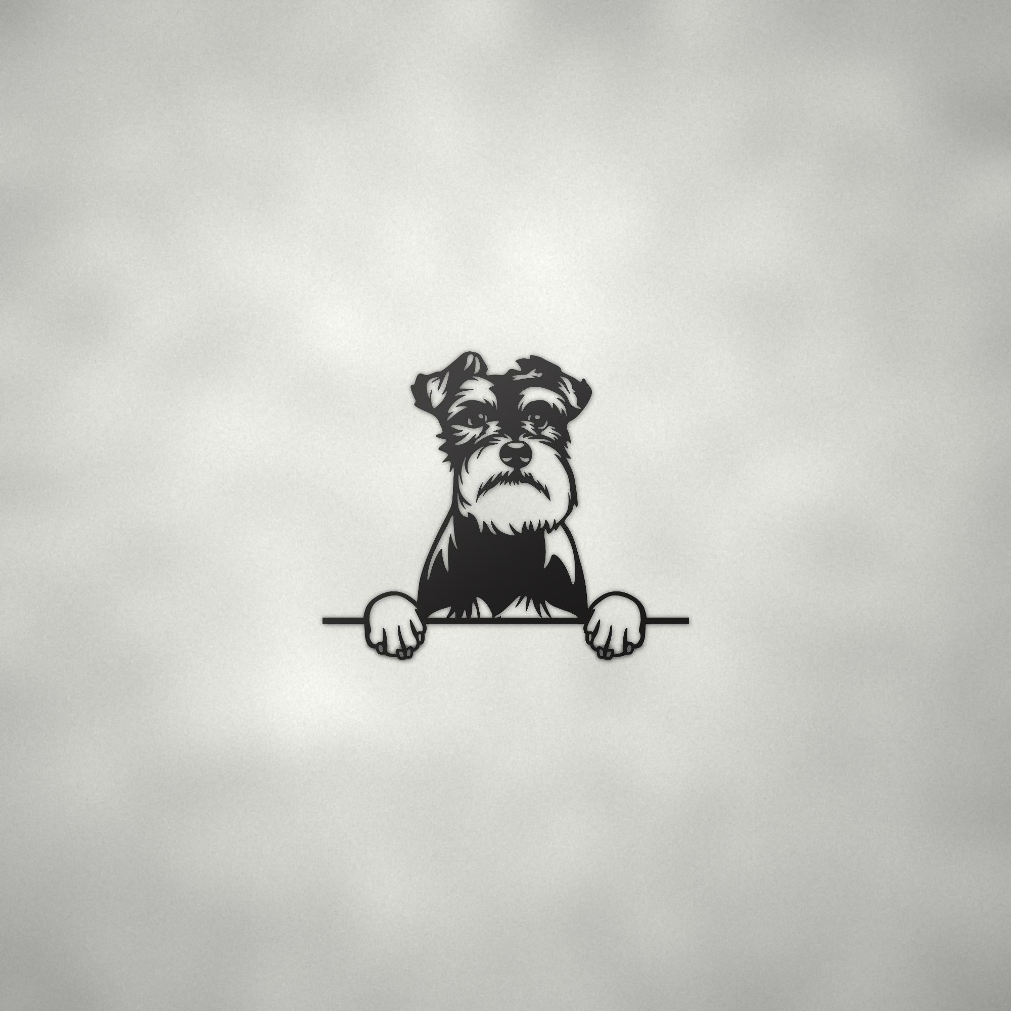 Schnauzer Dog Lover Gift Metal Dog Sign — alternate angle