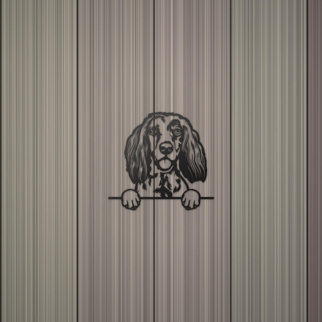 English Setter Dog Lover Gift Metal Dog Sign — detail view