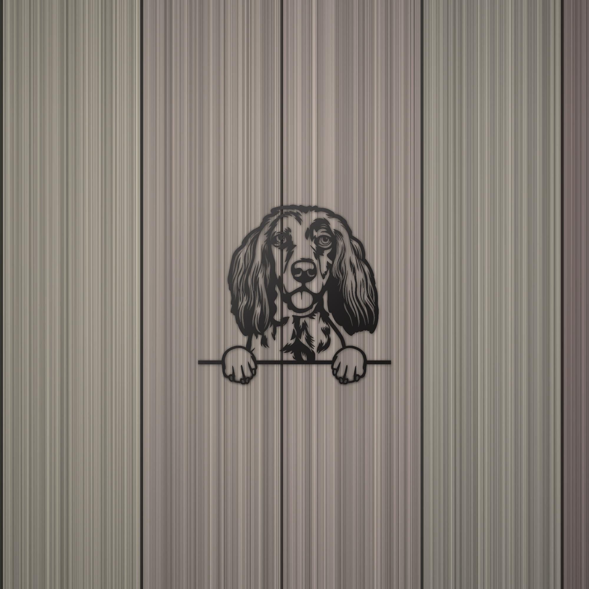 English Setter Dog Lover Gift Metal Dog Sign — detail view