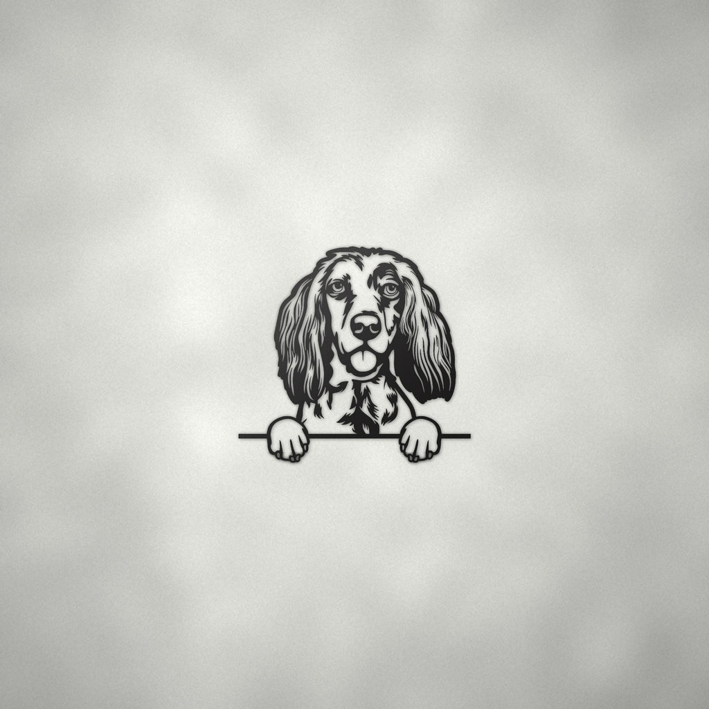 English Setter Dog Lover Gift Metal Dog Sign — alternate angle