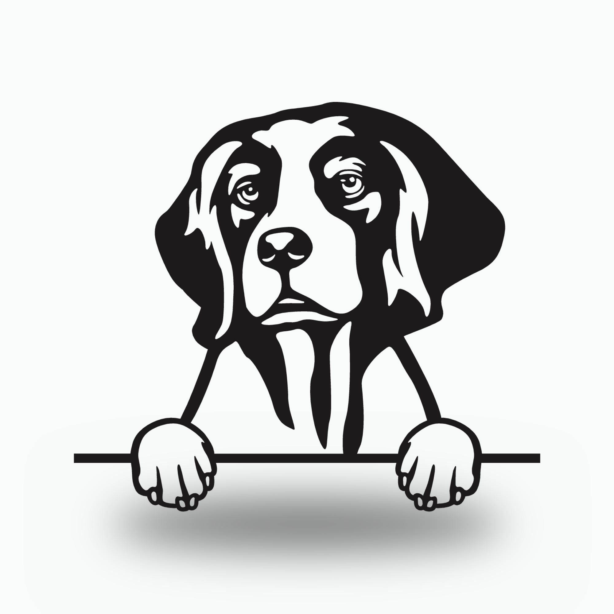 Irish Red and White Setter Dog Lover Gift Metal Dog Sign — front view on white background