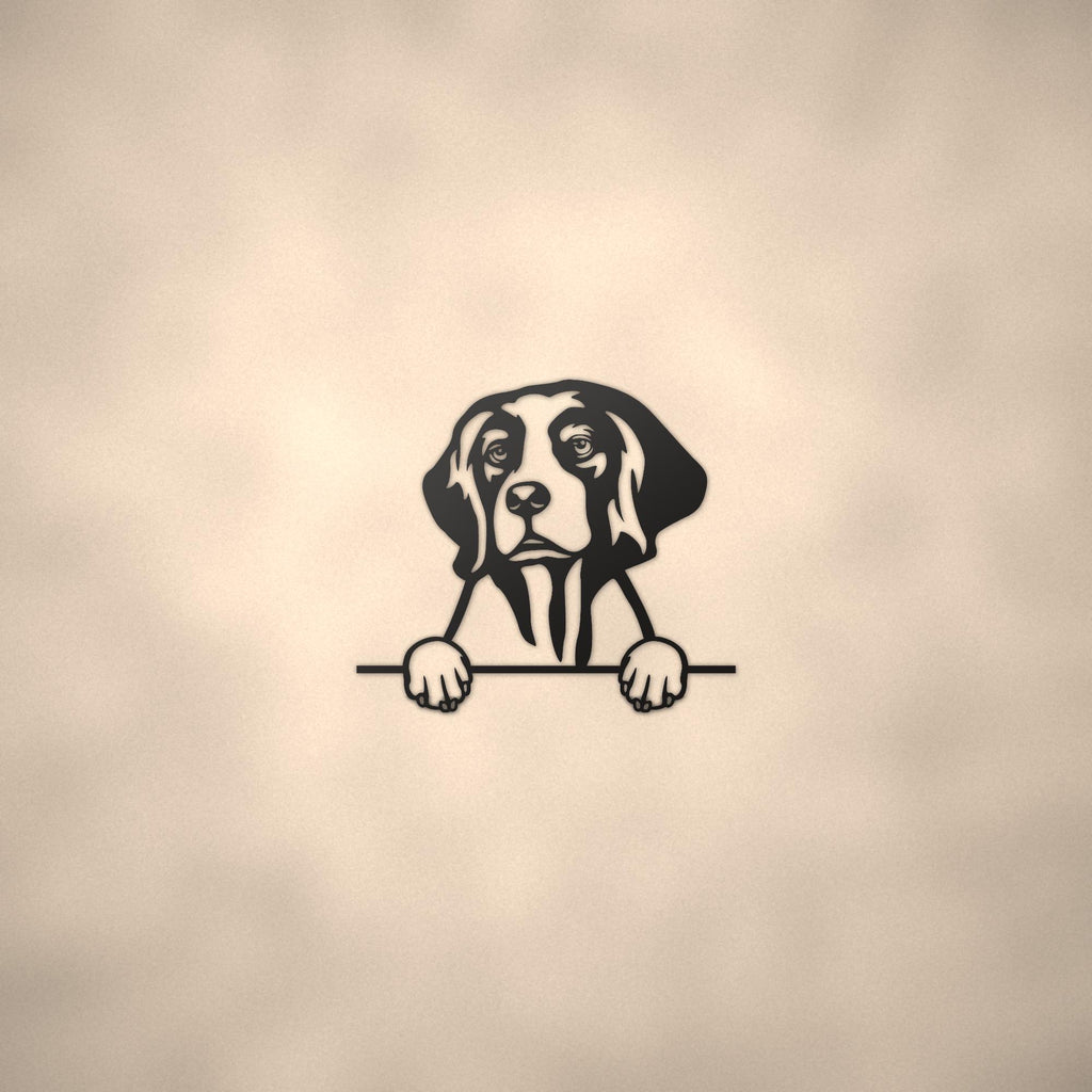 Irish Red and White Setter Dog Lover Gift Metal Dog Sign — lifestyle setting