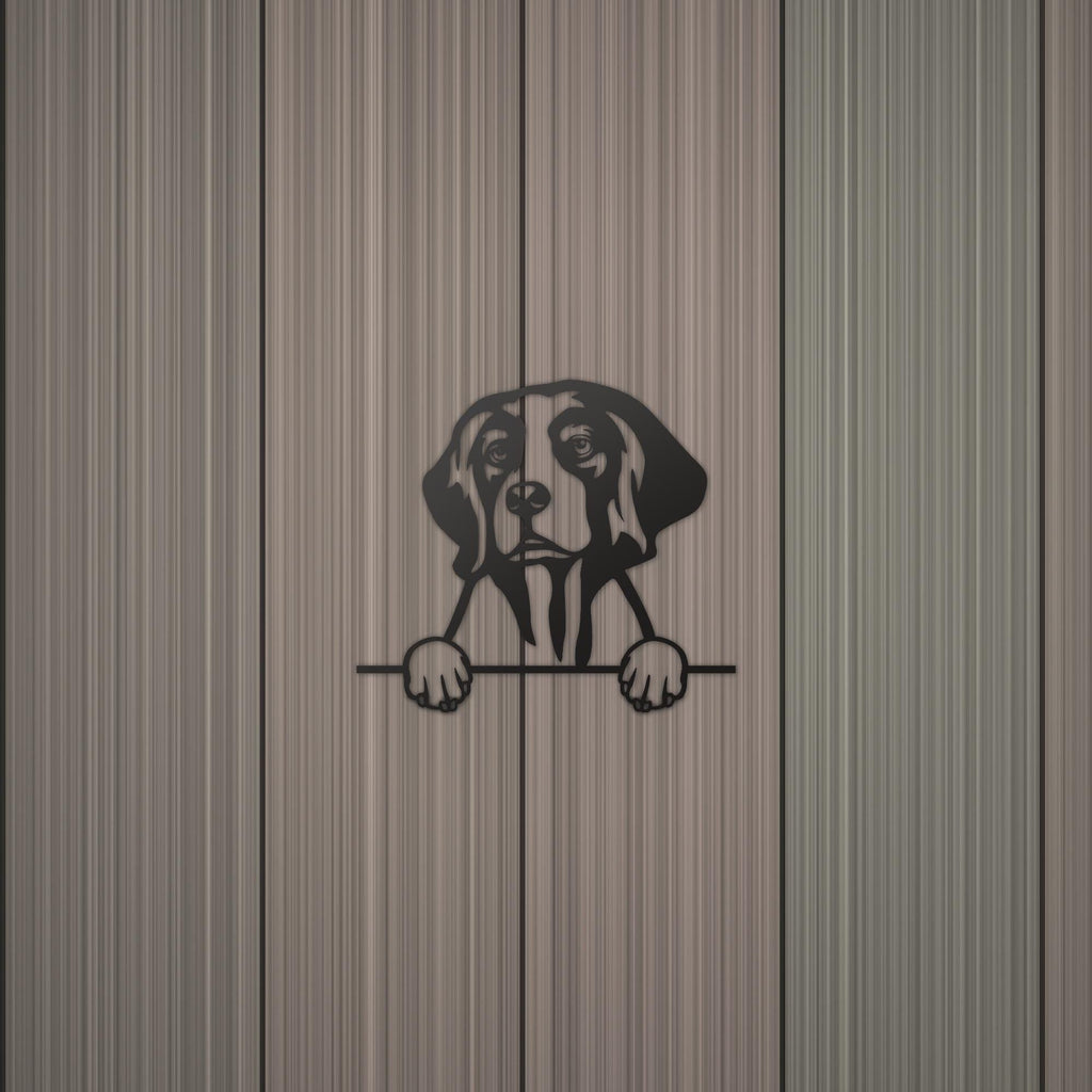 Irish Red and White Setter Dog Lover Gift Metal Dog Sign — detail view