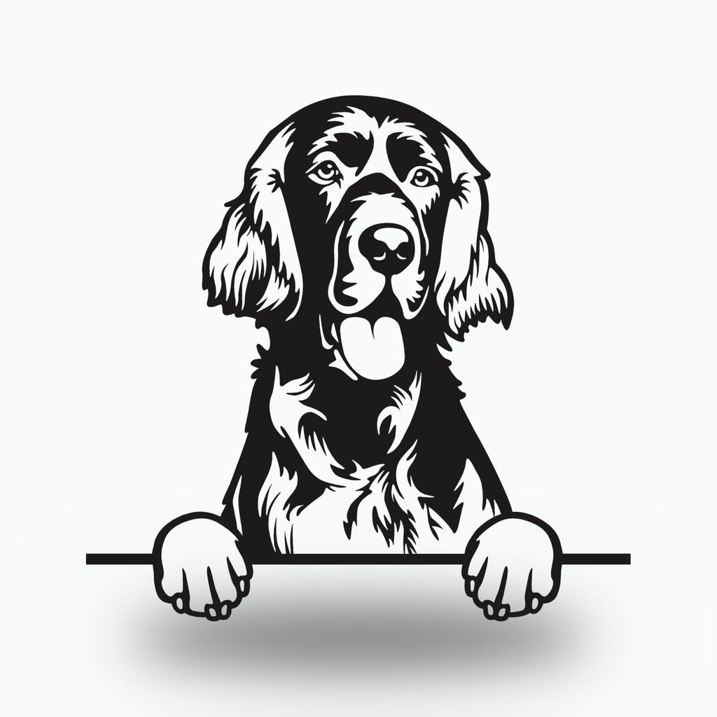 Irish Setter Dog Lover Gift Metal Dog Sign — front view on white background