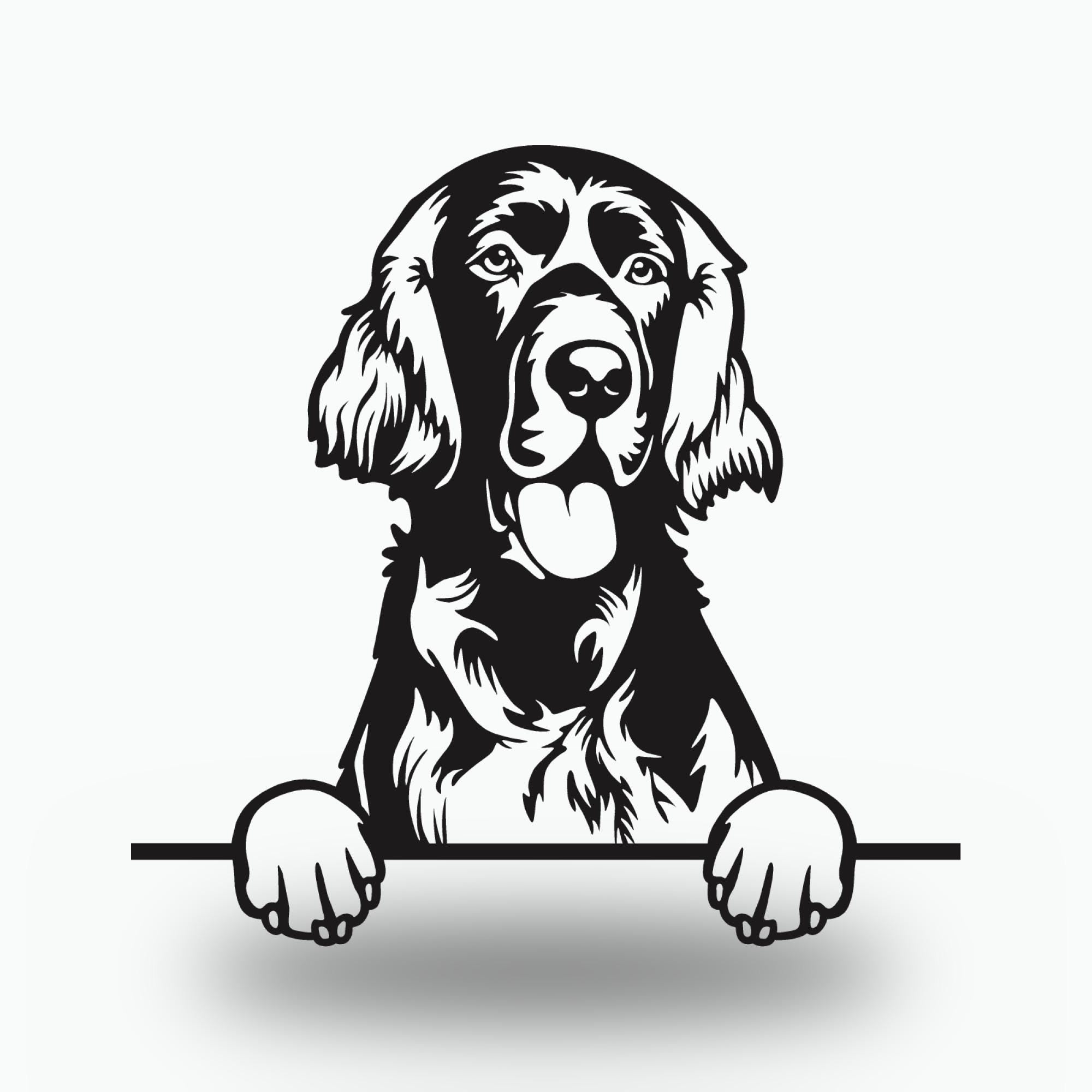 Irish Setter Dog Lover Gift Metal Dog Sign — front view on white background