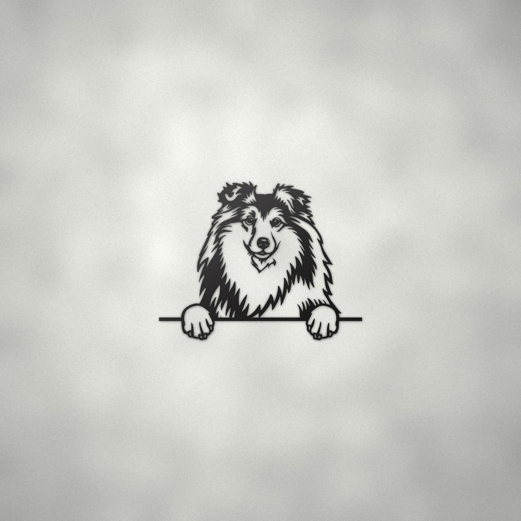 Shetland Sheepdog Dog Lover Gift Metal Dog Sign — alternate angle