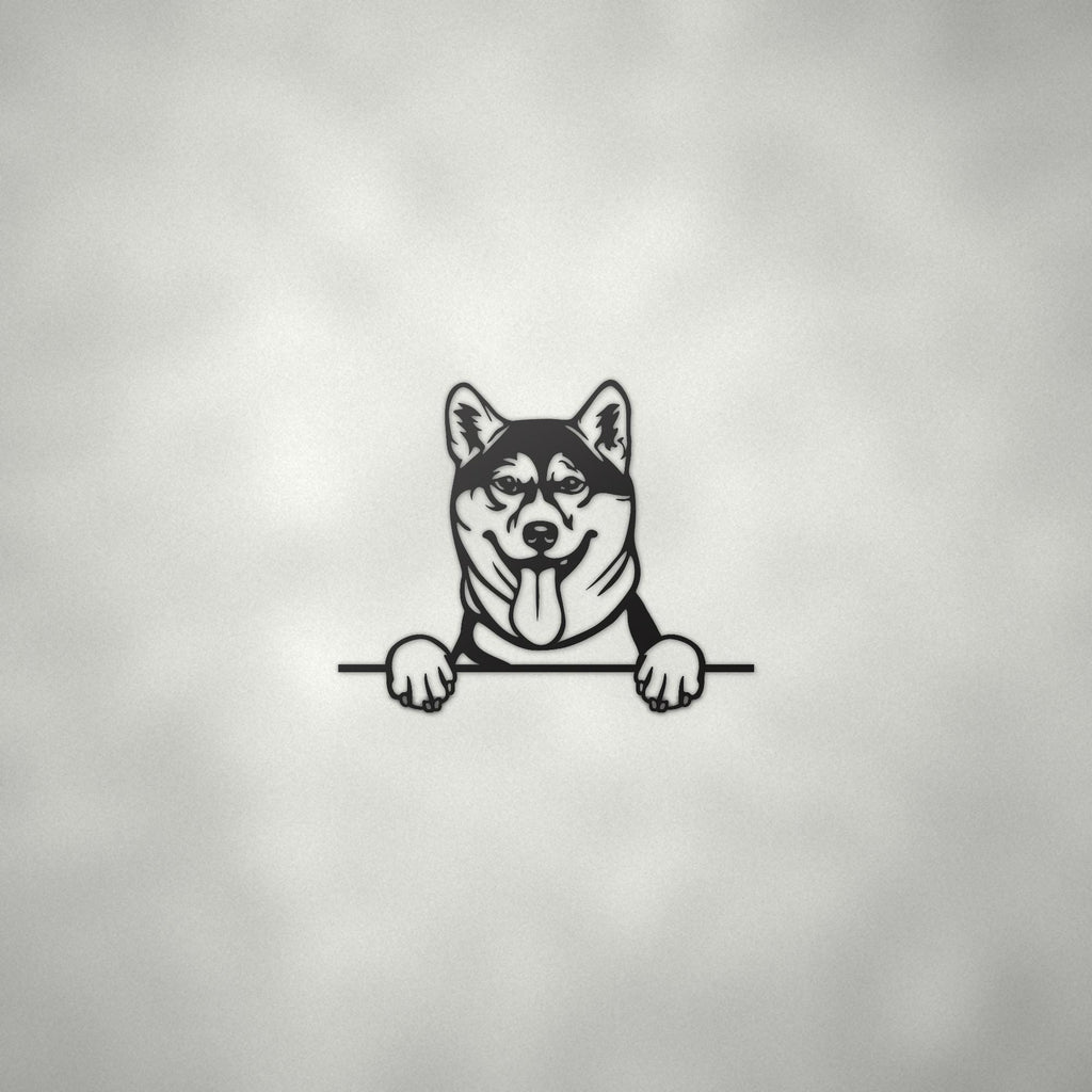 Shiba Inu Dog Lover Gift Metal Dog Sign — alternate angle