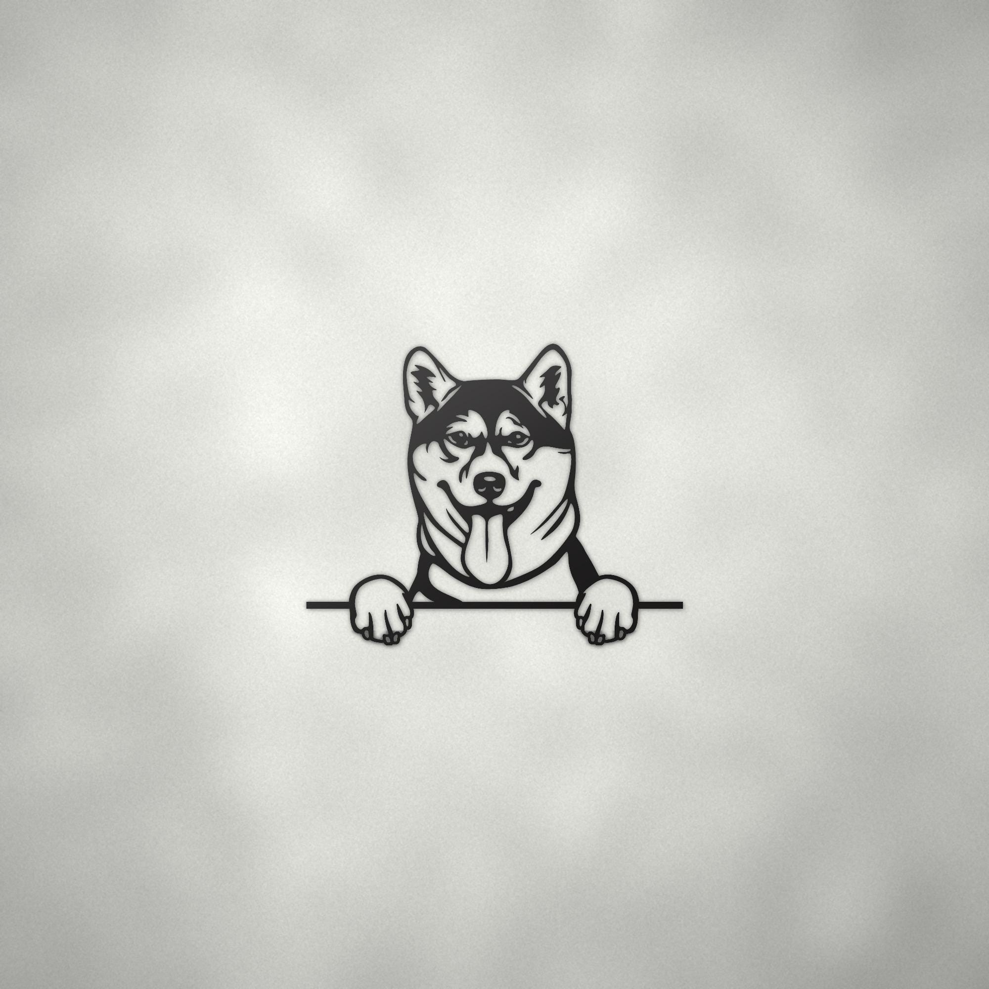 Shiba Inu Dog Lover Gift Metal Dog Sign — alternate angle