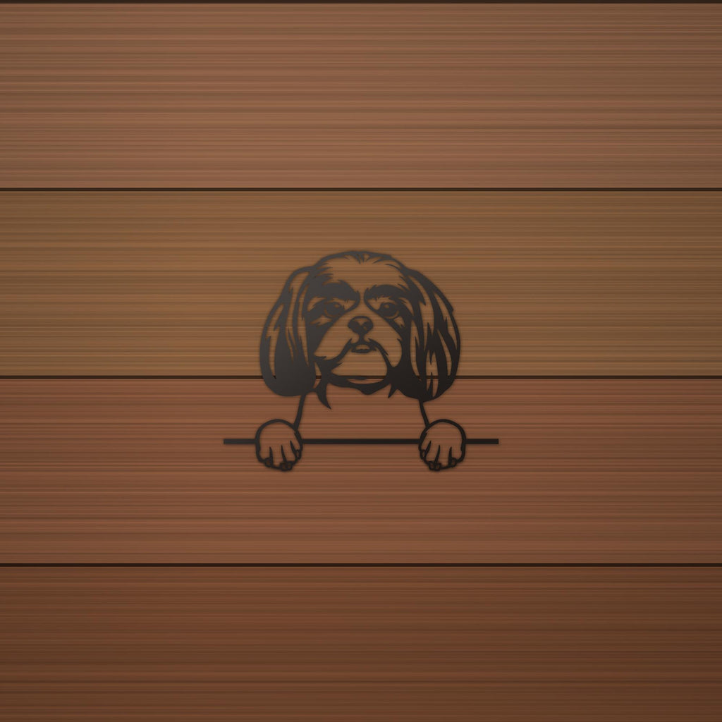 Shih Tzu Dog Lover Gift Metal Dog Sign — alternate angle