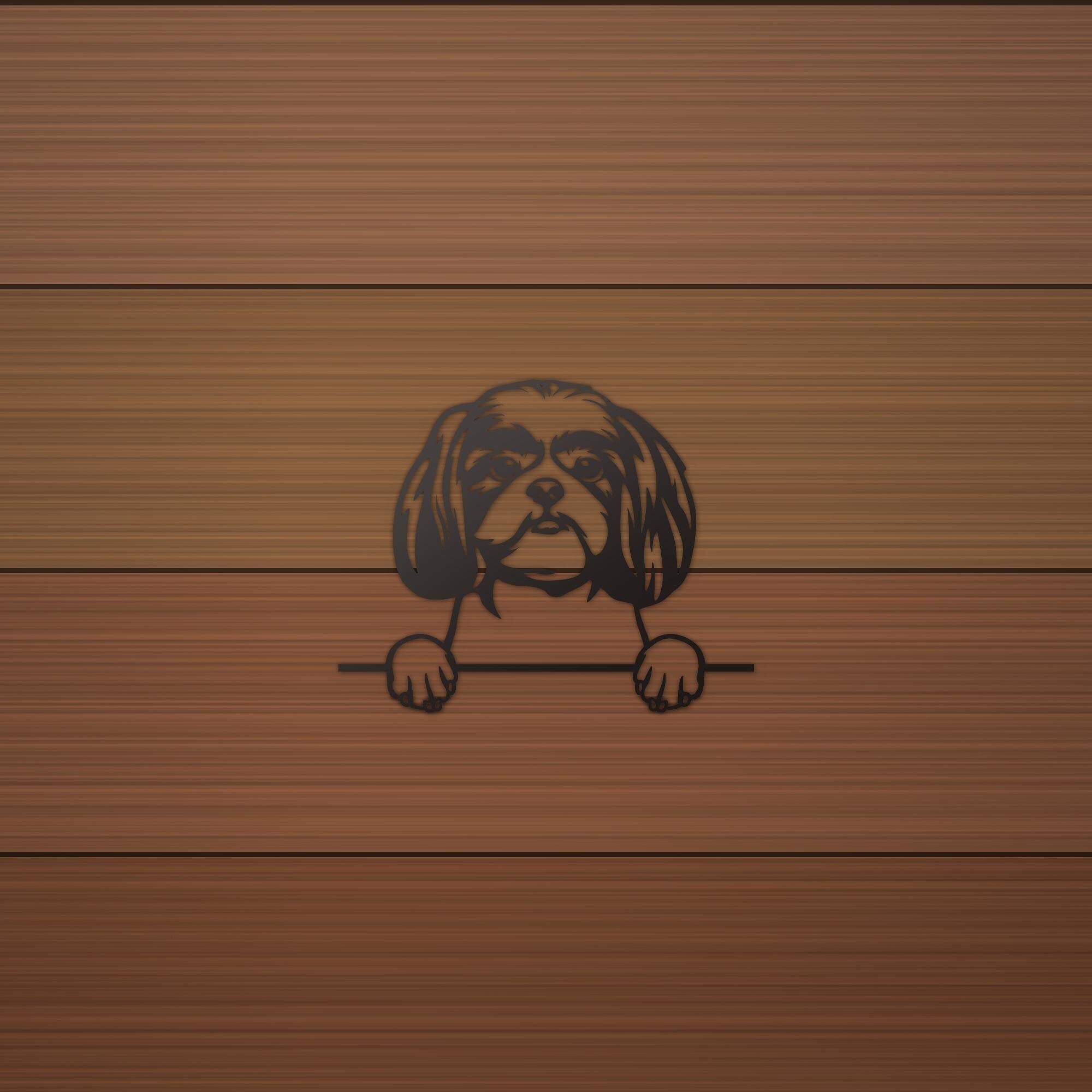 Shih Tzu Dog Lover Gift Metal Dog Sign — alternate angle