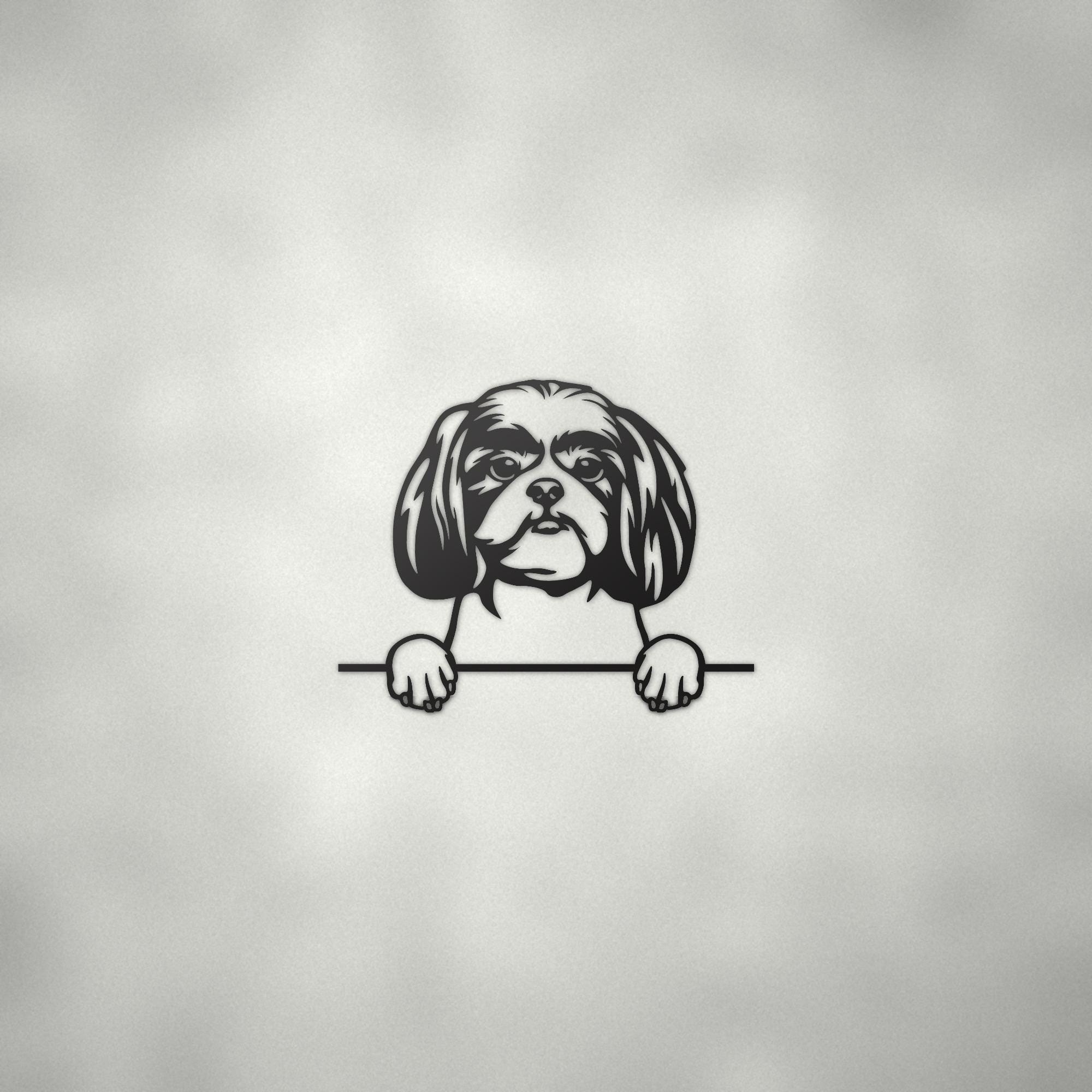 Shih Tzu Dog Lover Gift Metal Dog Sign — alternate angle