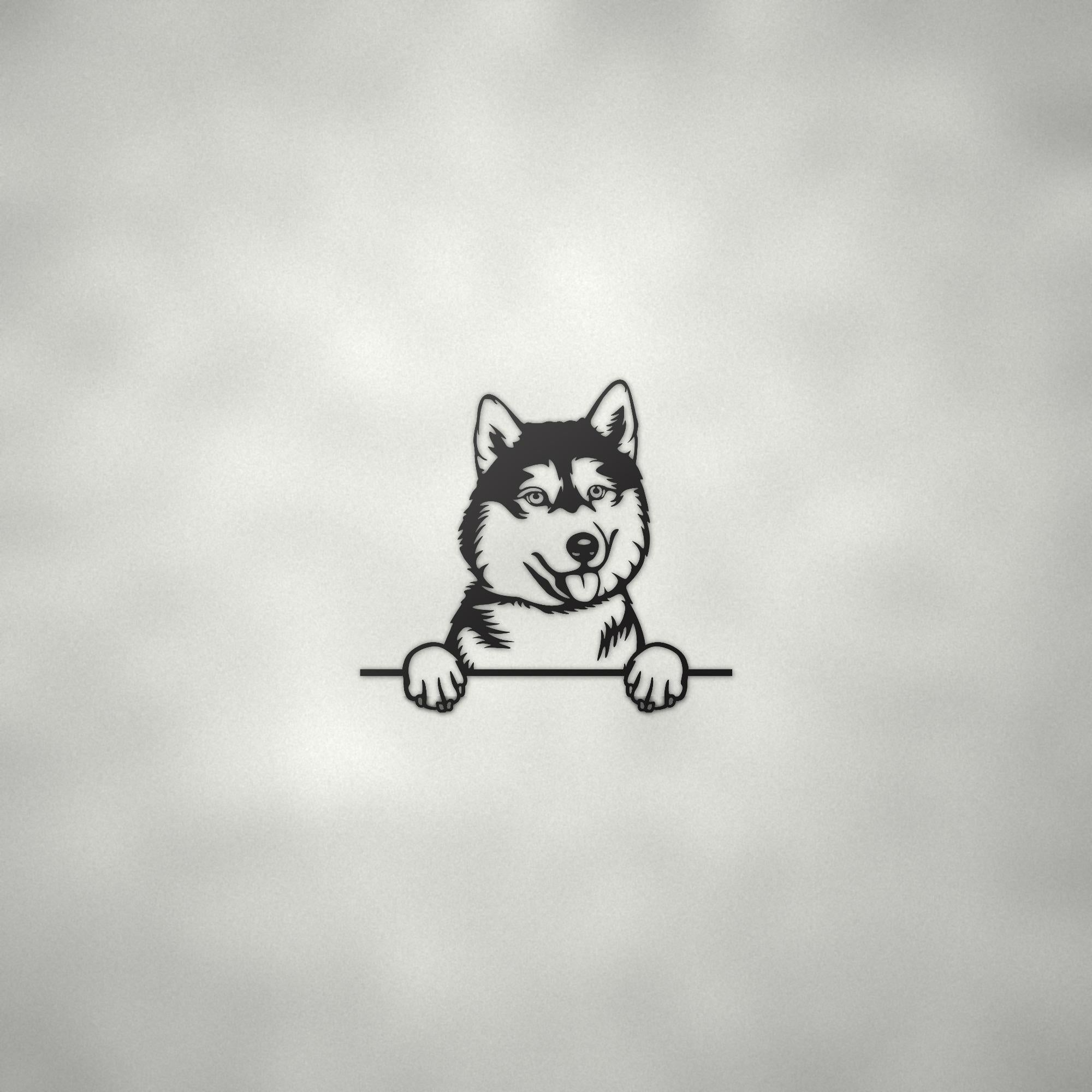 Siberian Husky Dog Lover Gift Metal Dog Sign — alternate angle