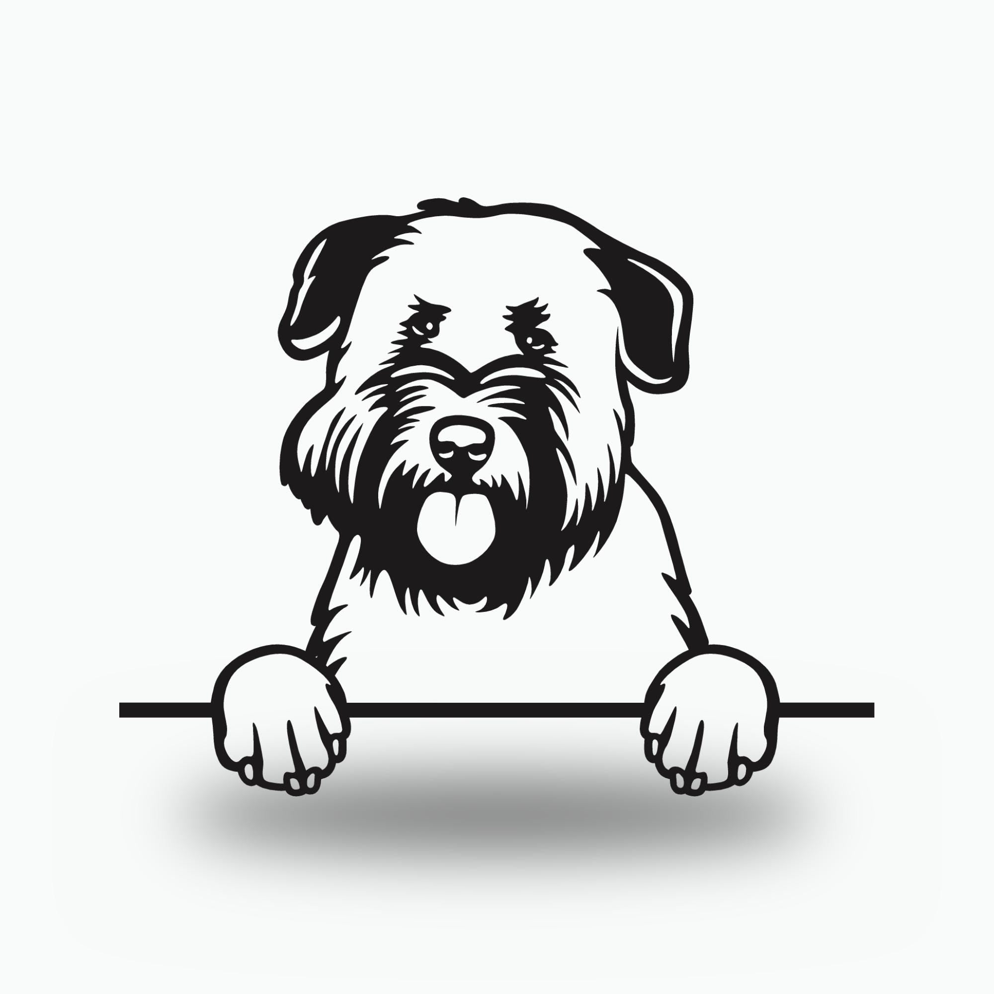 Soft Coated Wheaten Terrier Dog Lover Gift Metal Dog Sign — front view on white background