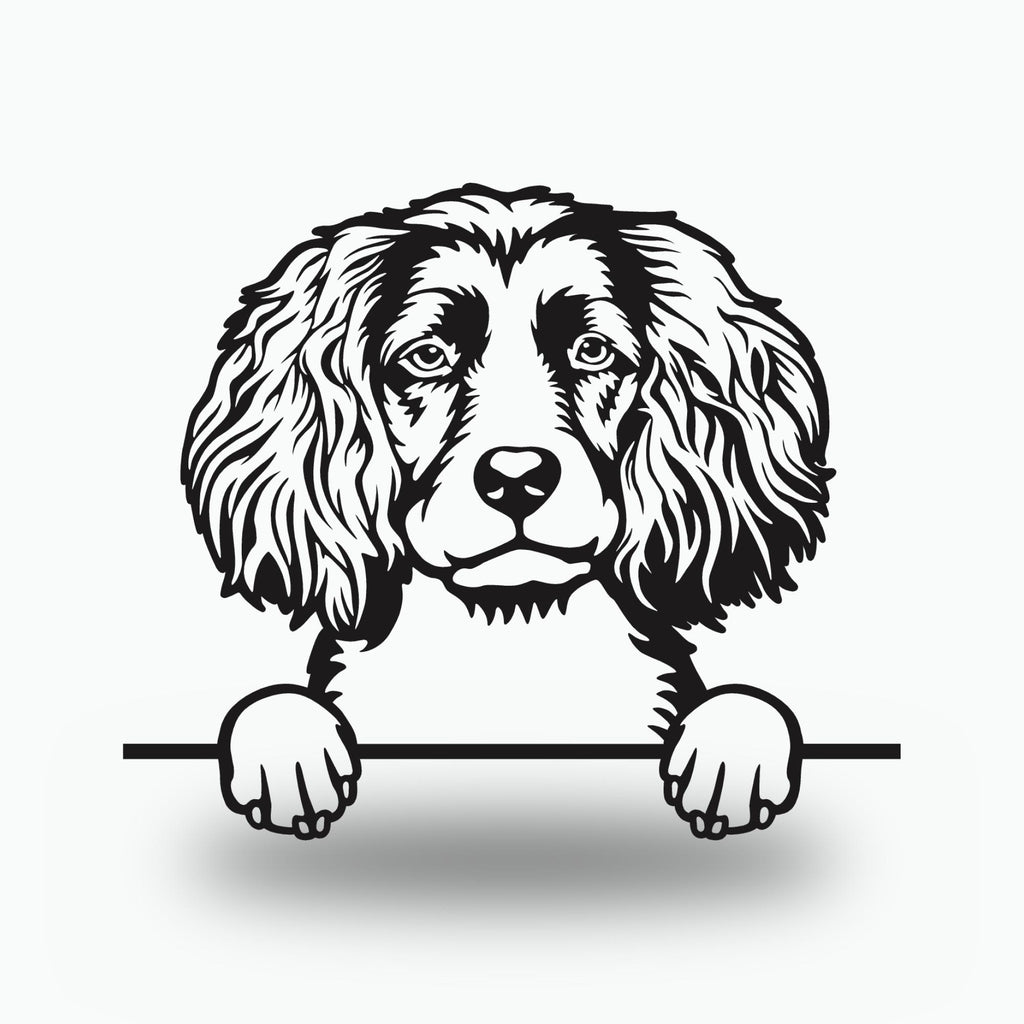 Boykin Spaniel Dog Lover Gift Metal Dog Sign — front view on white background