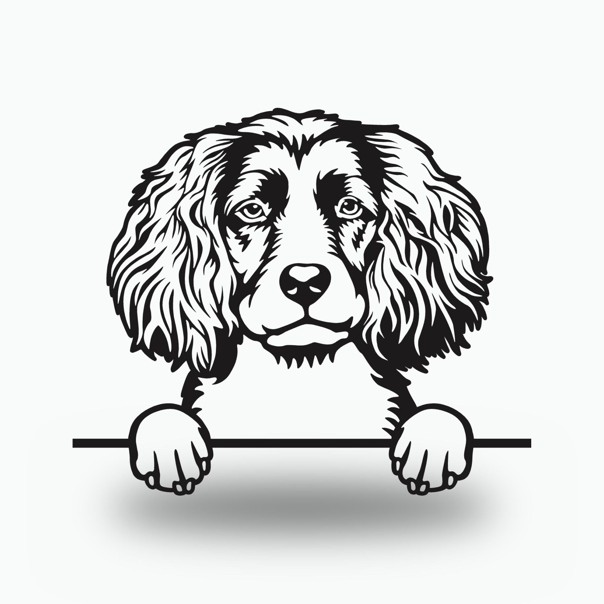 Boykin Spaniel Dog Lover Gift Metal Dog Sign — front view on white background