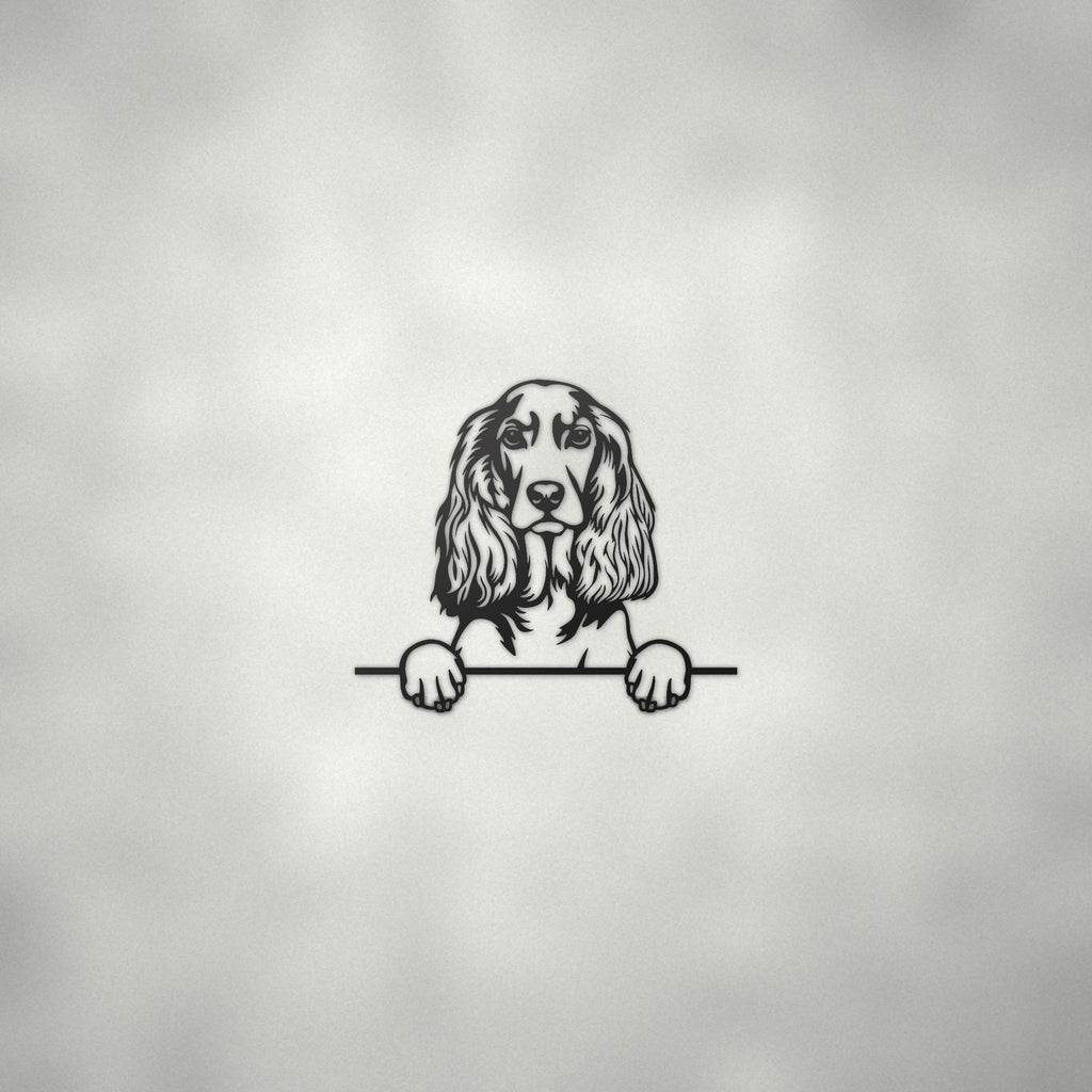 English Cocker Spaniel Dog Lover Gift Metal Dog Sign — alternate angle